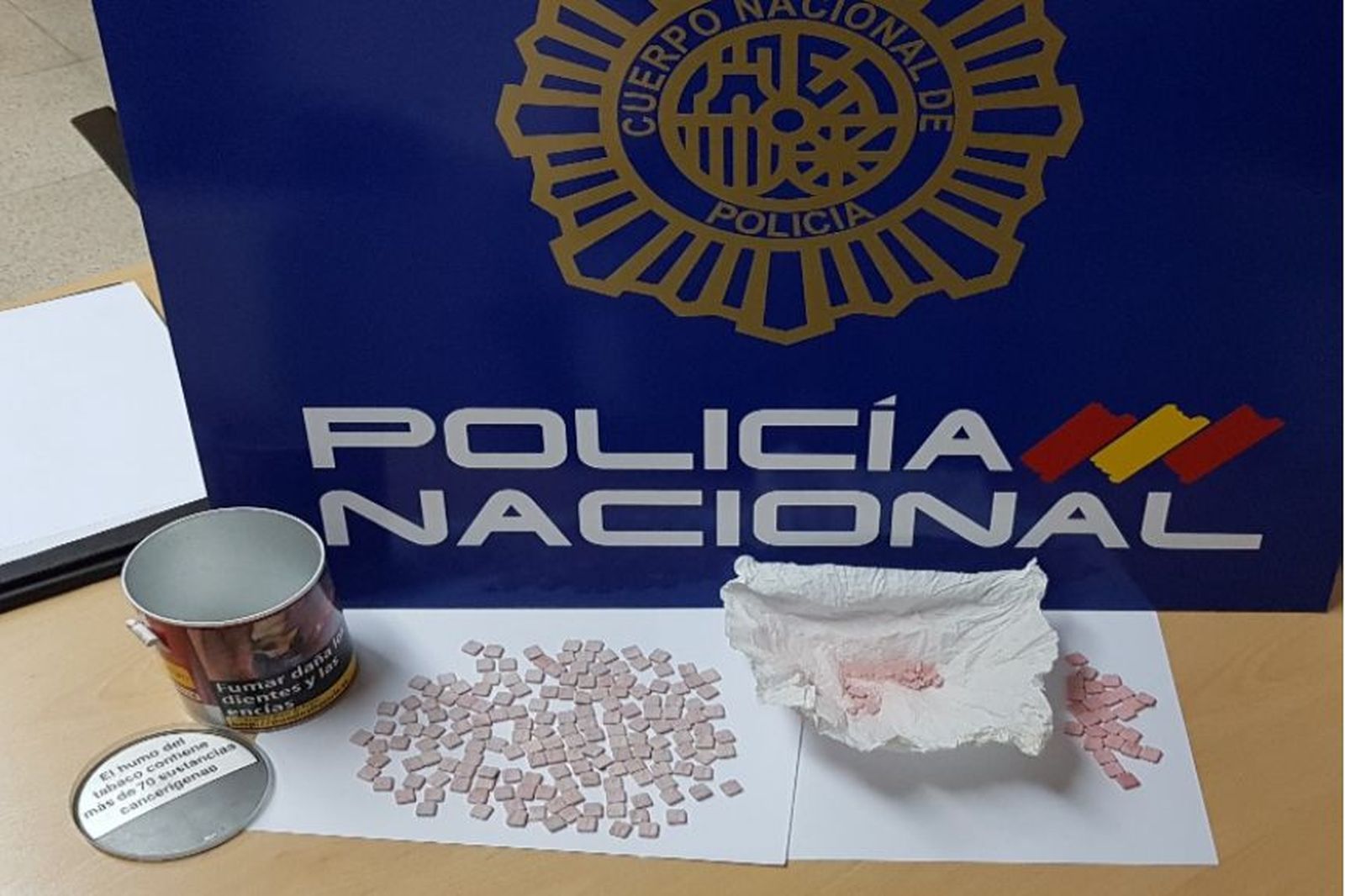 Pastillas de anfetamina intervenidas