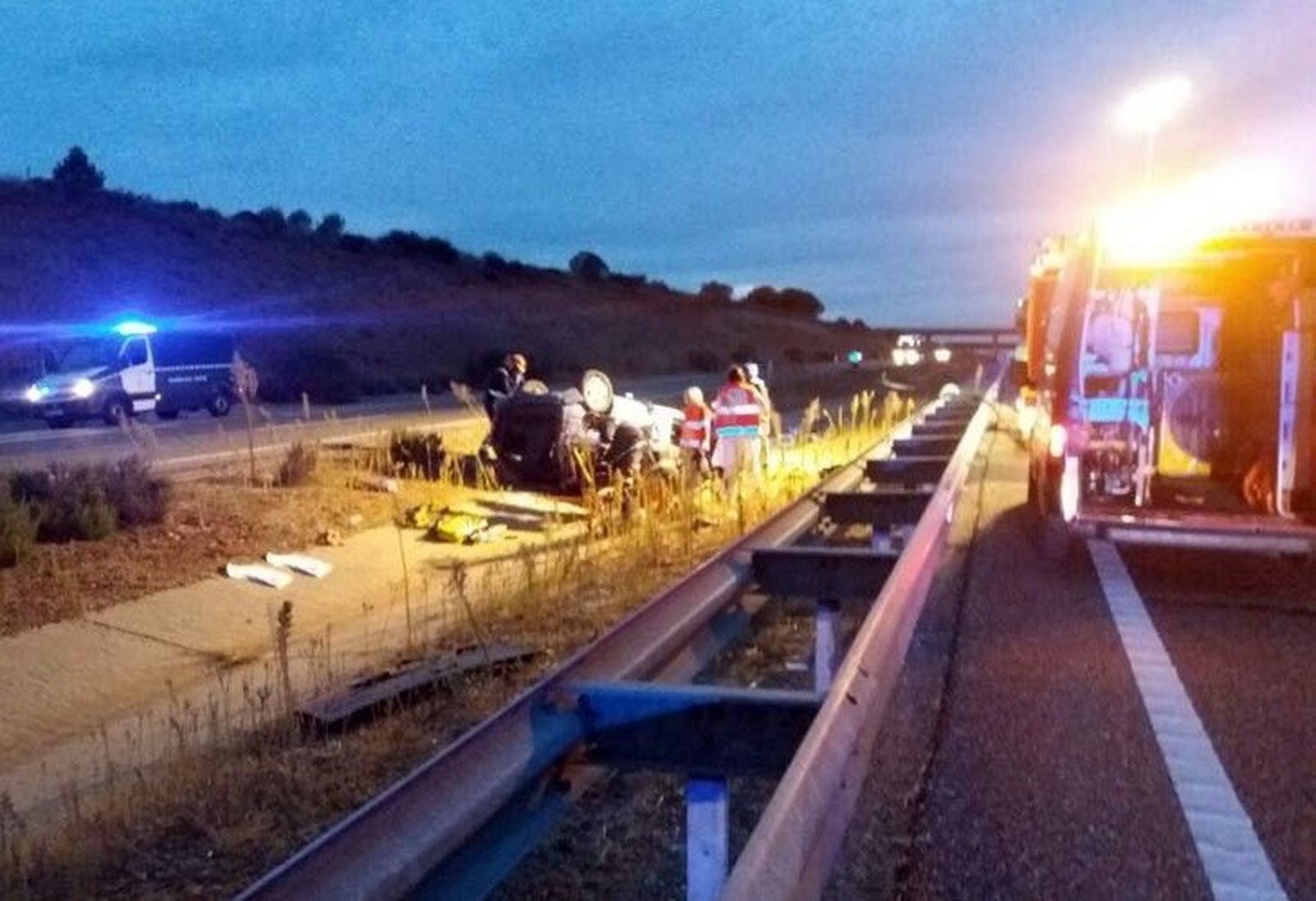 Un herido de consideración en un accidente en la A-11 a la altura de Toro