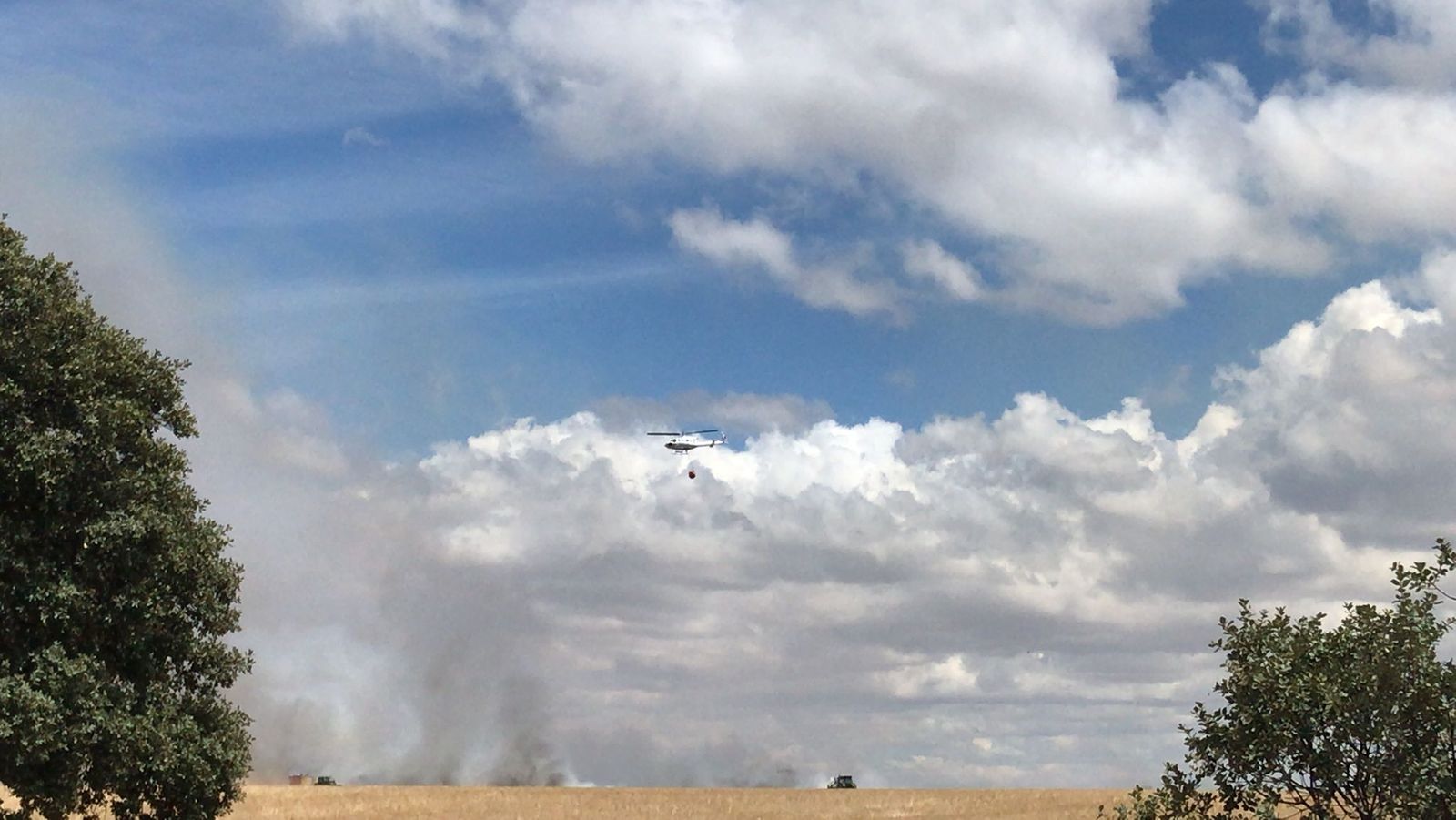Pelabravo, escenario de un nuevo incendio forestal en Salamanca