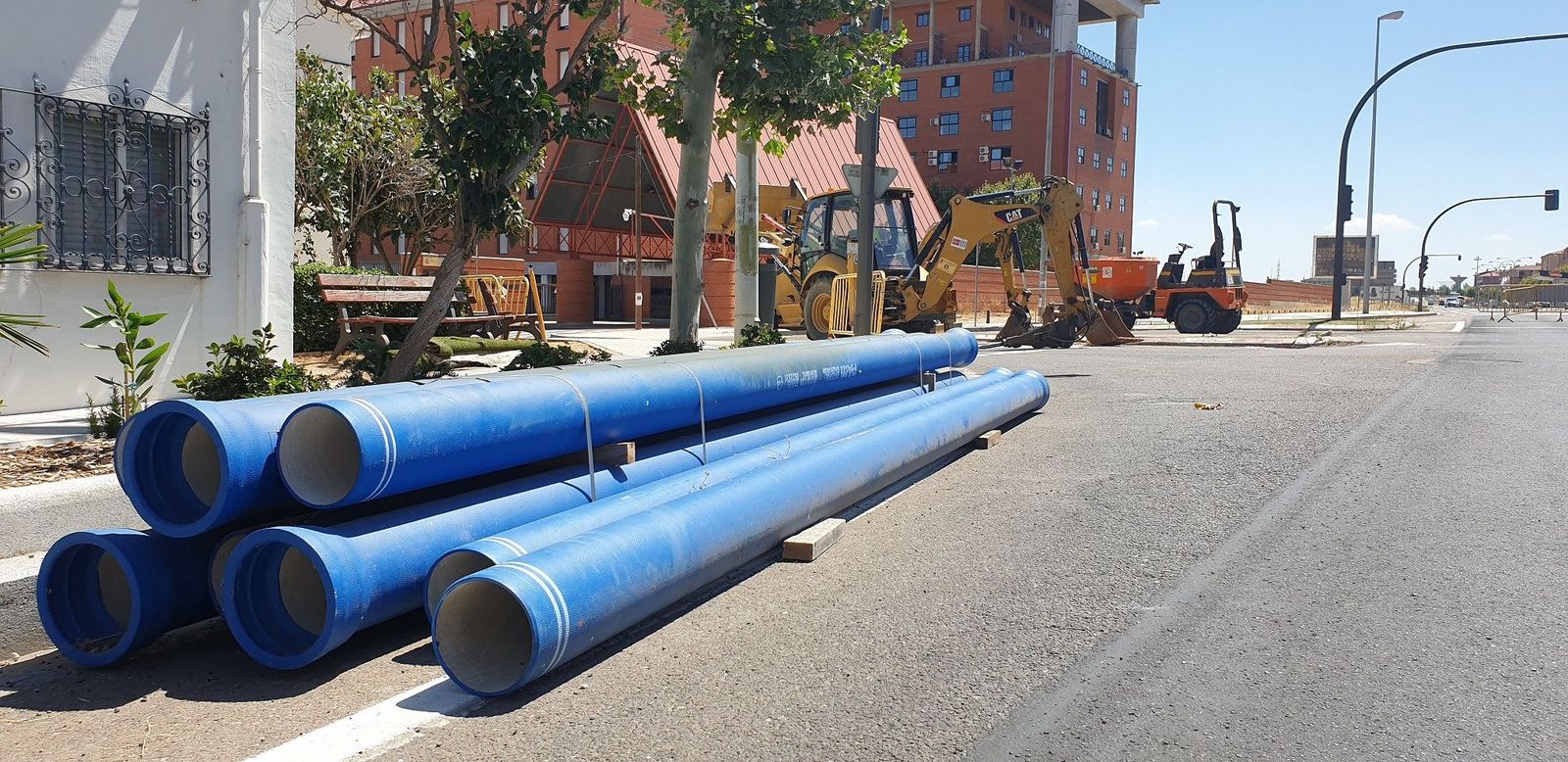 Obras de redes en calle Saavedra y Fajardo