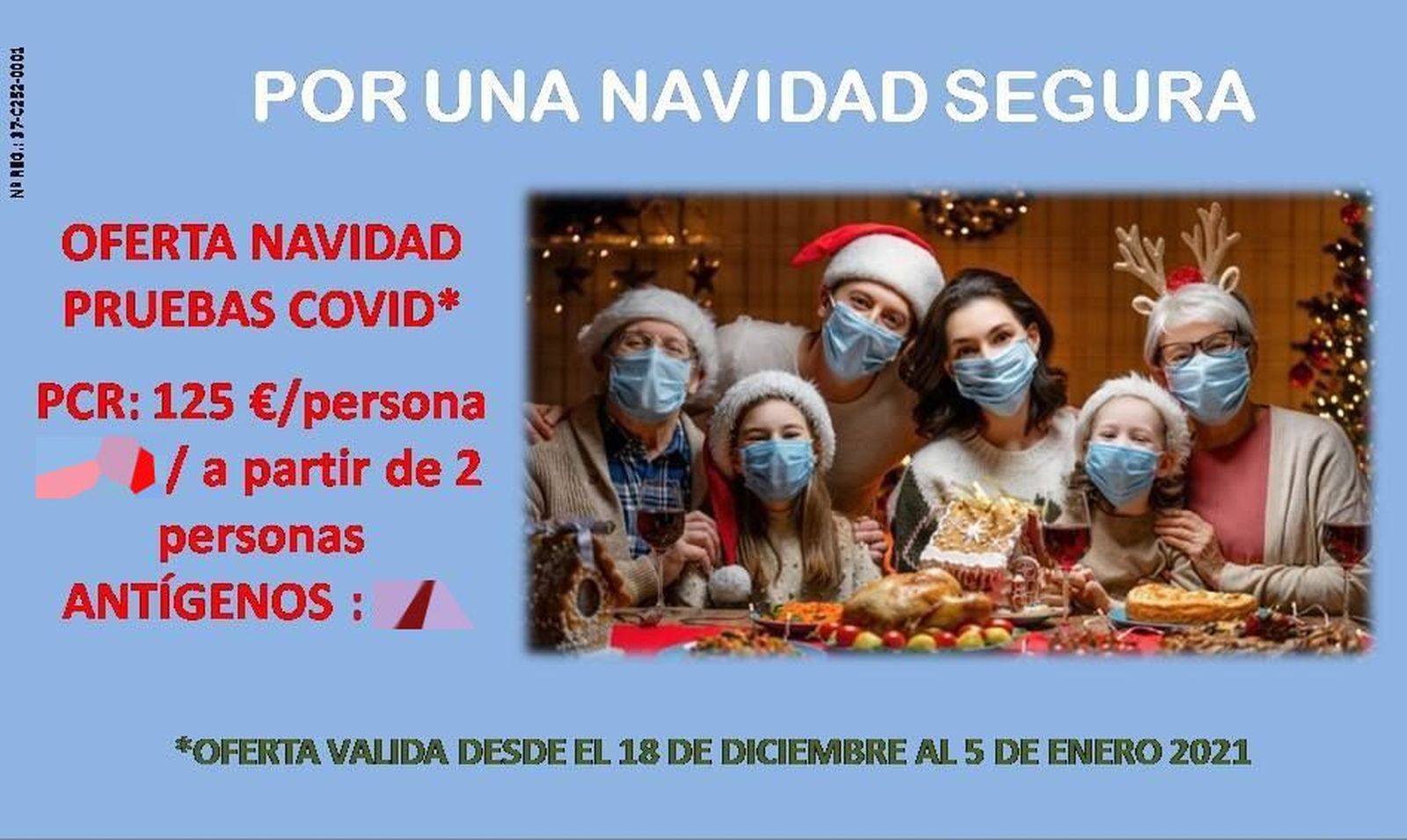 Imagen de la promoción de pruebas para Navidad | web Clínica Mencía