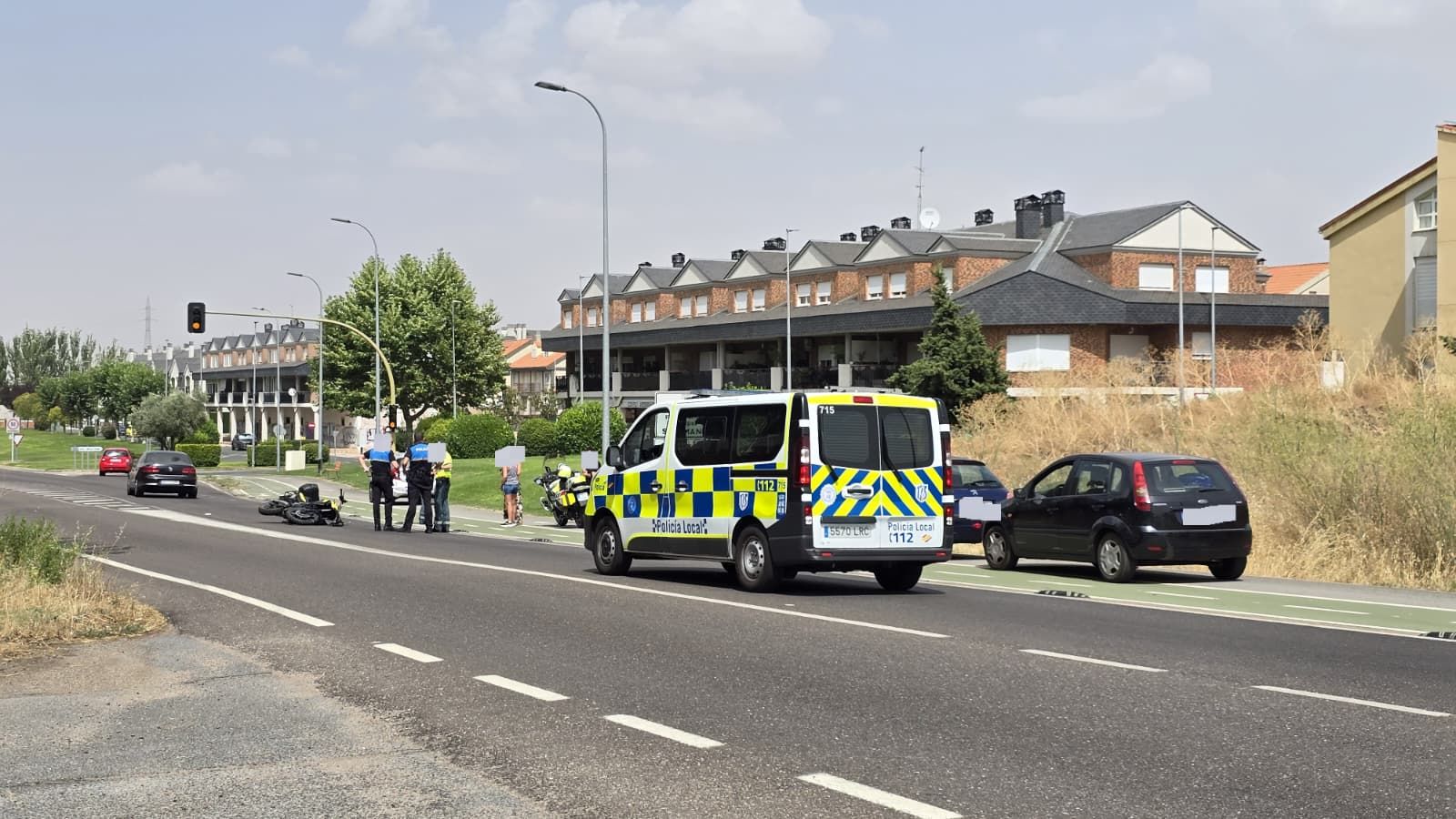 Colisión entre una moto y un turismo en Las Bizarricas