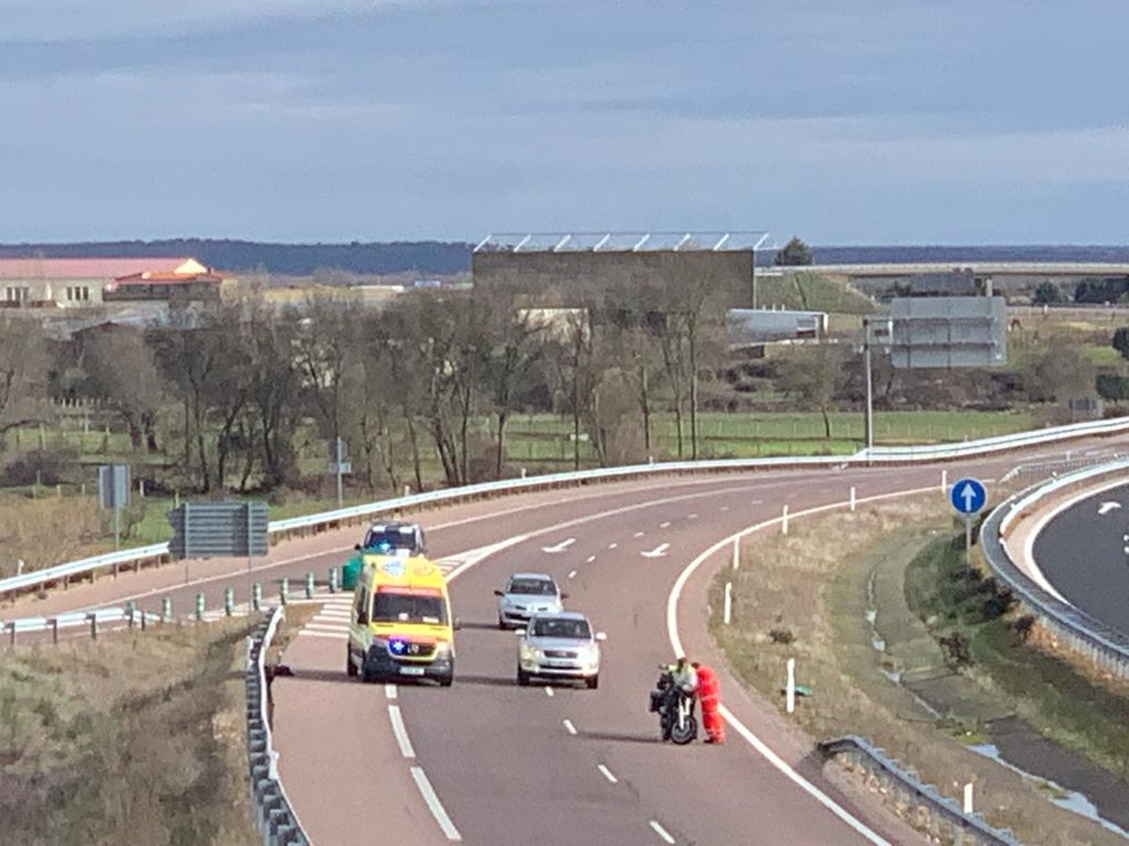 Accidente de moto en la A-62