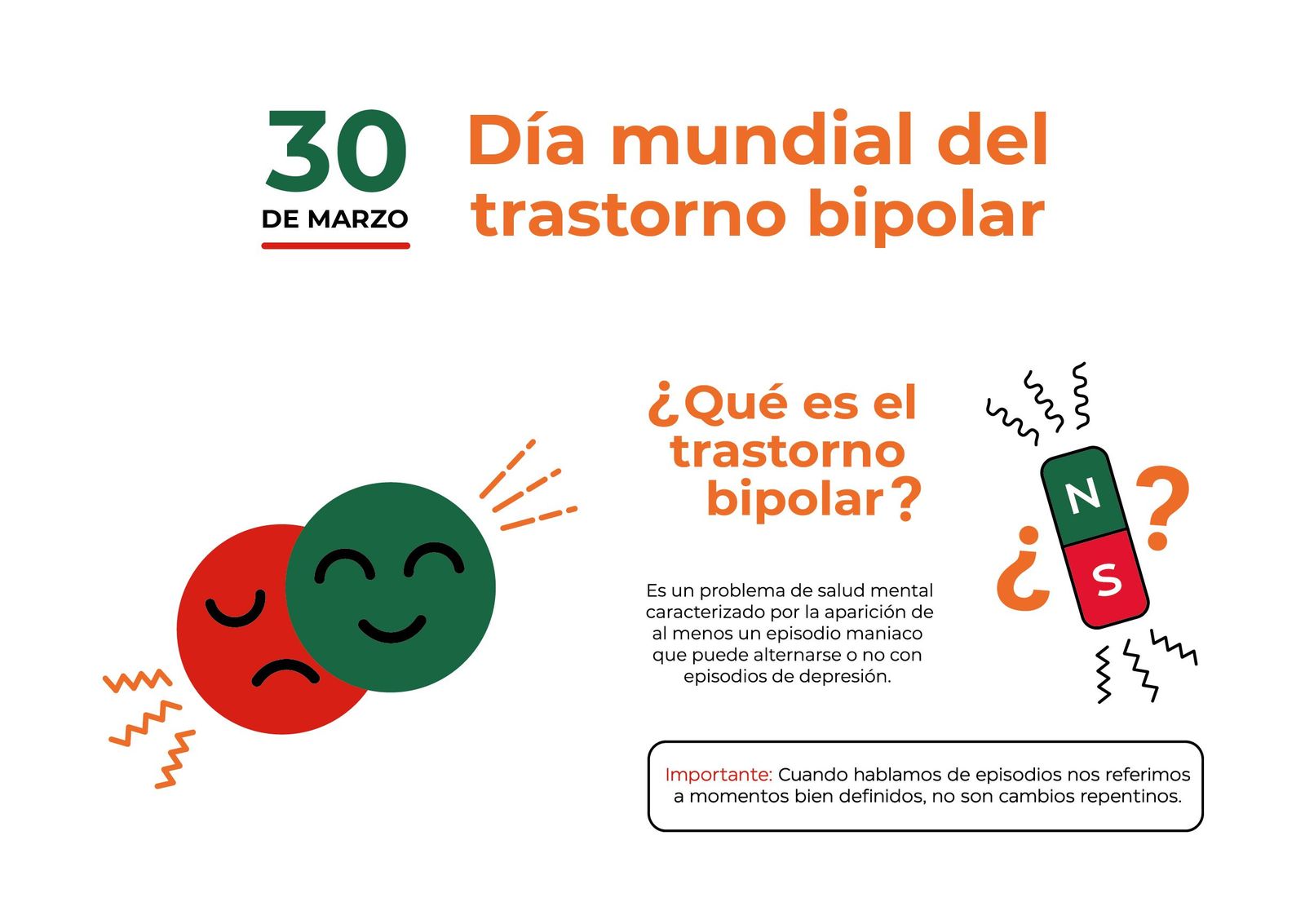 Infografía Día Mundial del Trastorno Bipolar. Salud Mental Salamanca