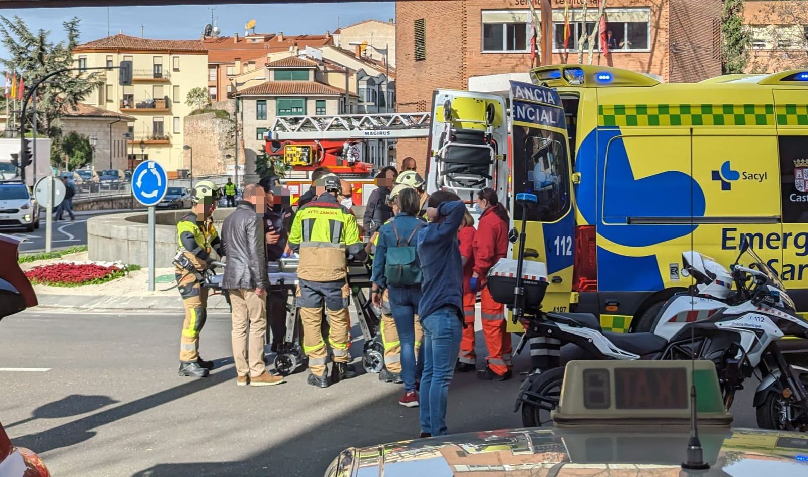 Los diferentes medios actuado en la zona