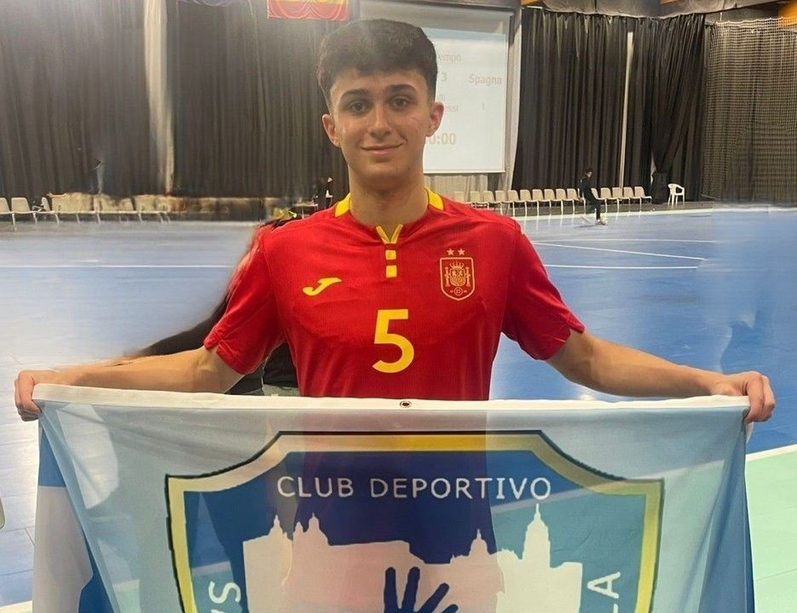 Iván González, con la selección sub18 de fútbol sala