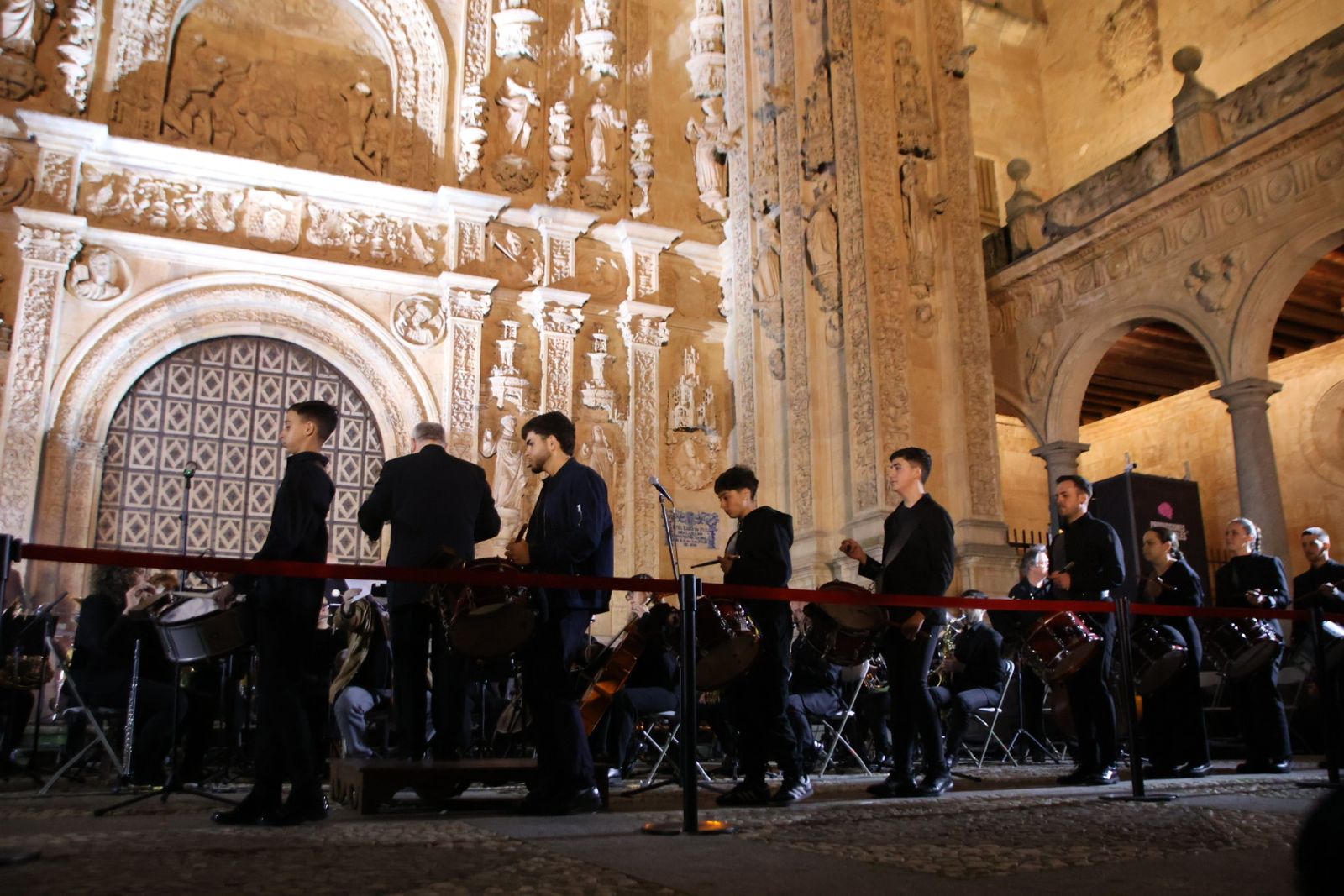 Videomapping en la fachada de la iglesia de San Esteban por la conmemoracion de el V Centenario de la Escuela de Salamanca