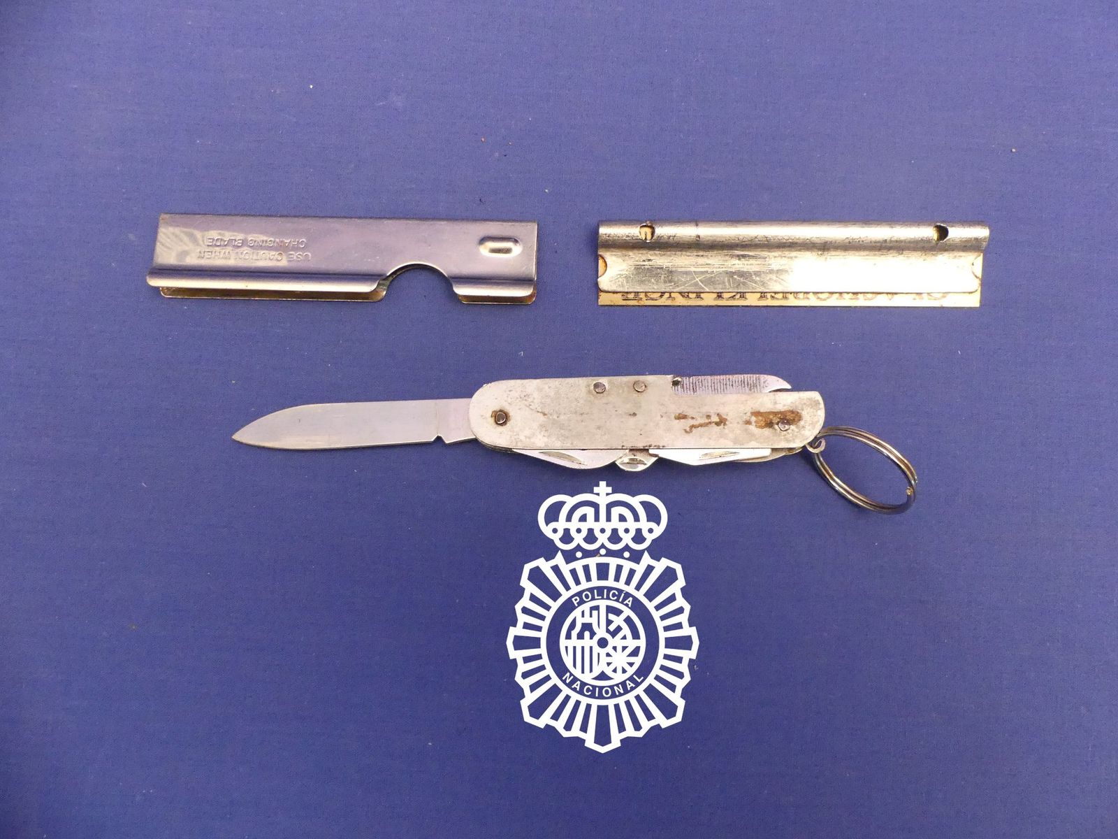 Armas incautadas al detenido