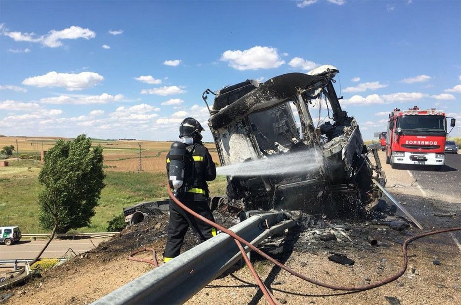 Camion calcinado alaejos
