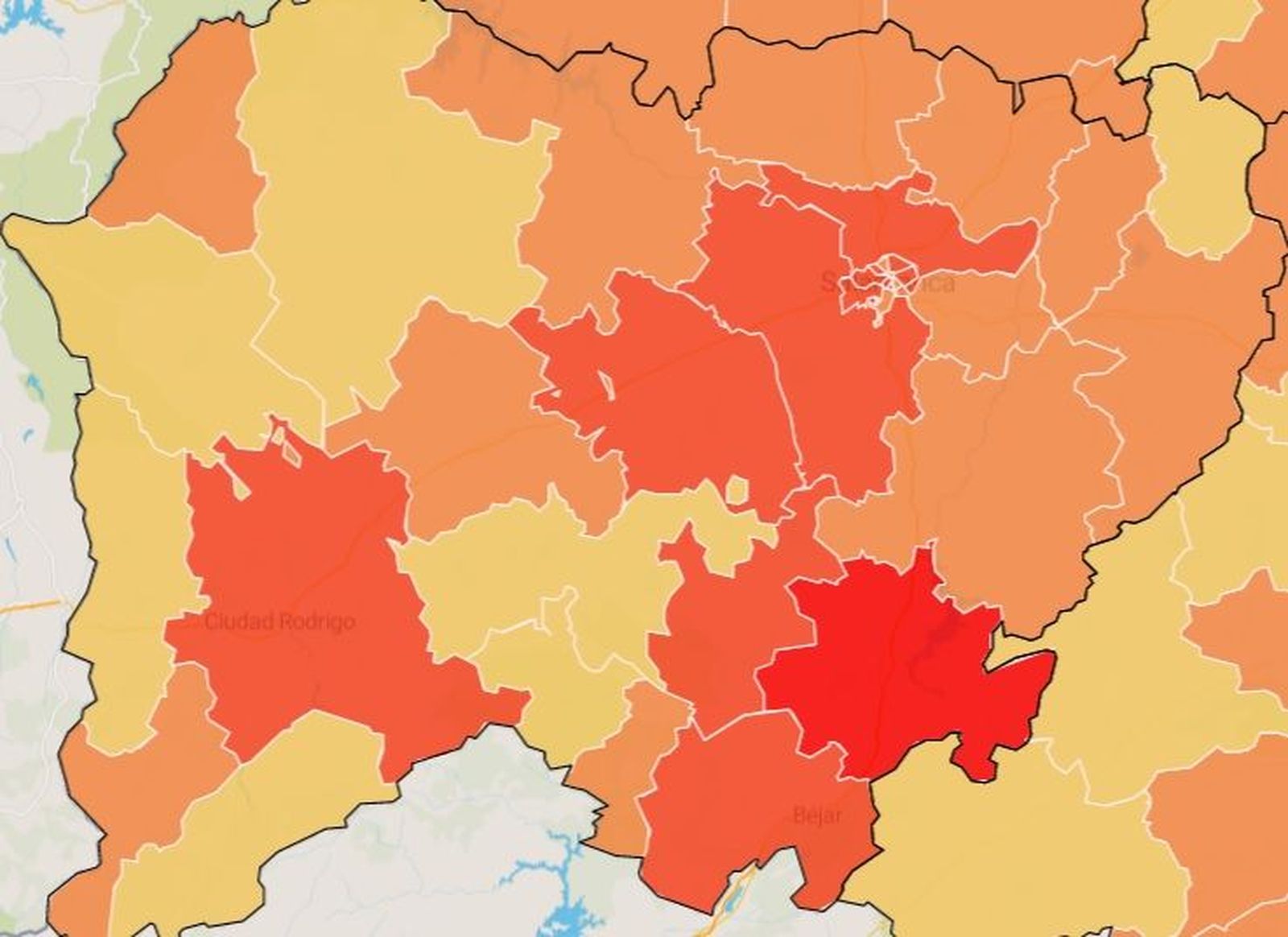 Mapa del coronavirus a 2 de marzo