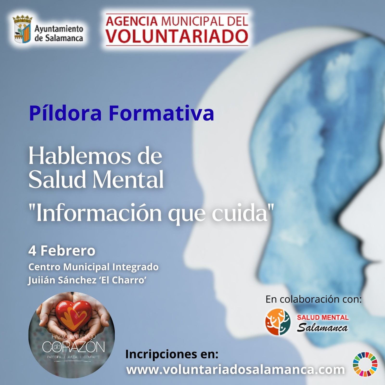 'Hablemos de salud mental: información que cuida': curso de formación para voluntariado