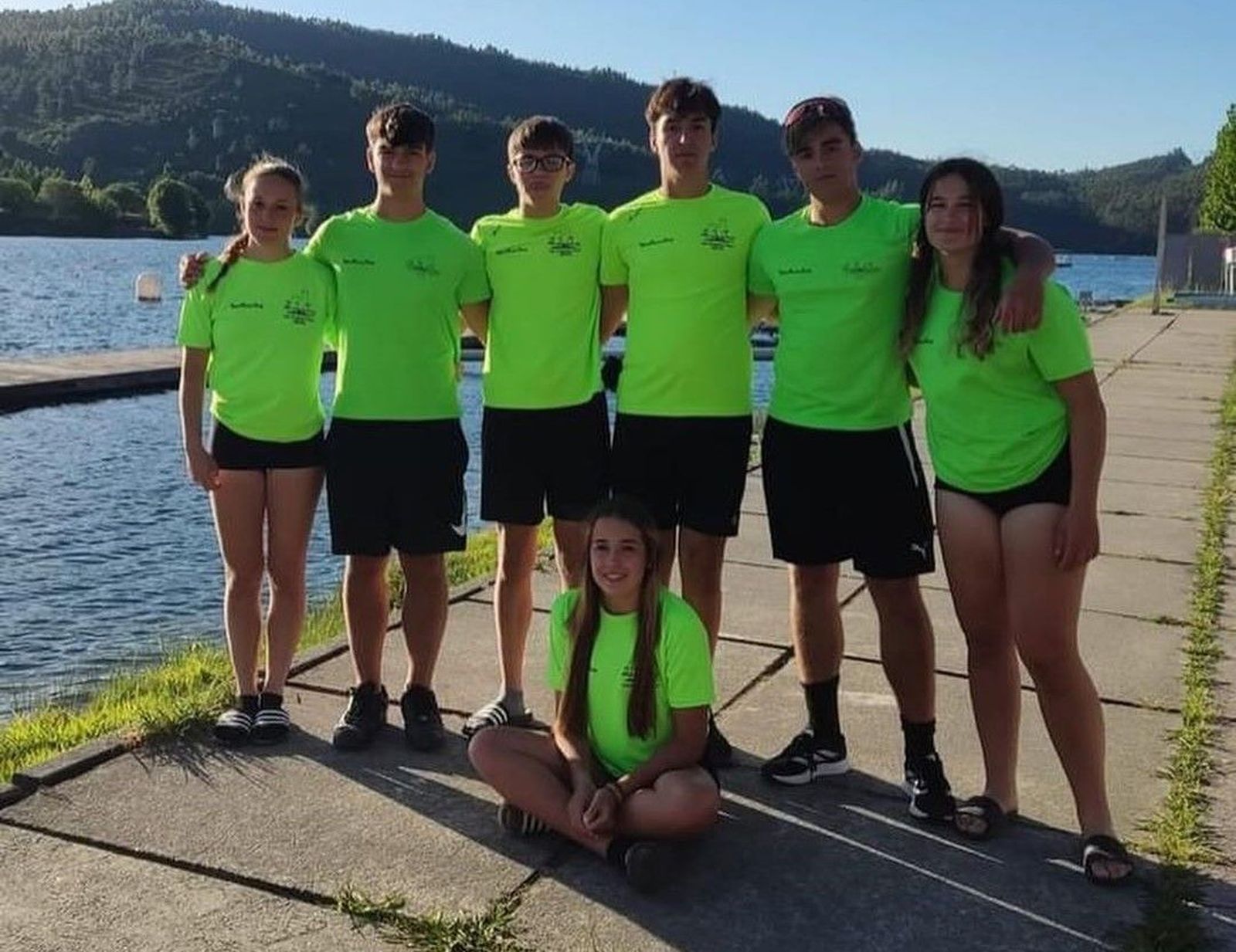 Integrantes del Piragüismo Duero en la Copa de España cadete.