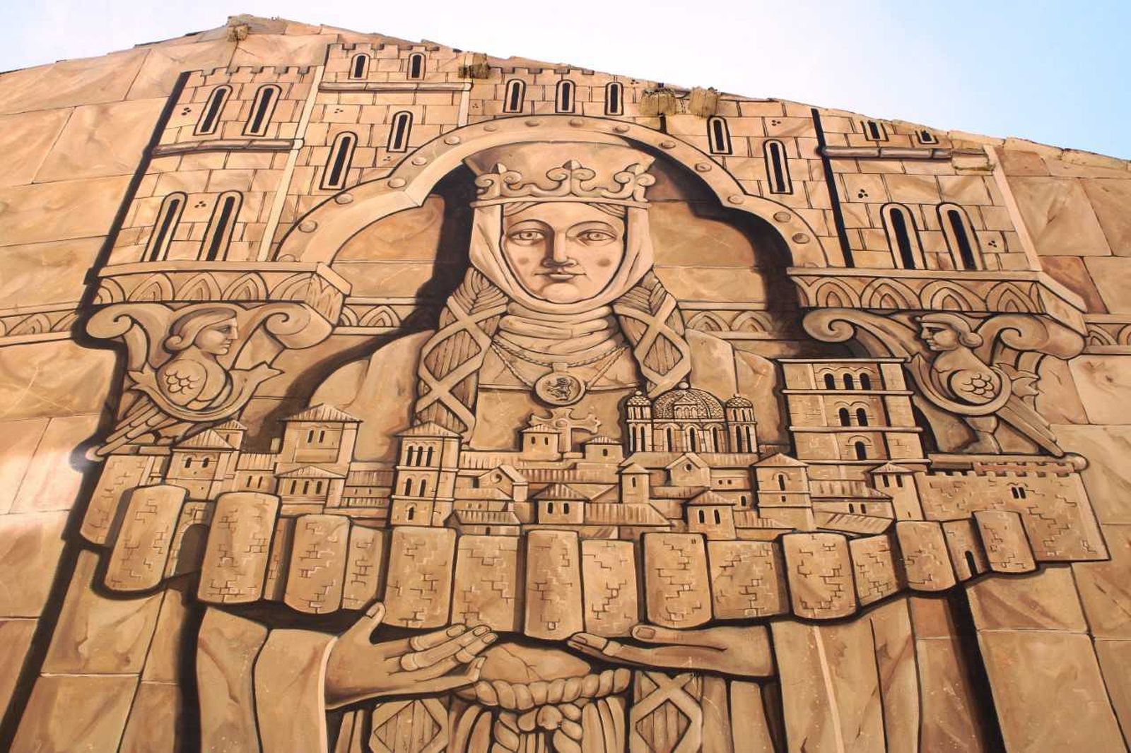 Mural sobre Doña Urraca en Balborraz