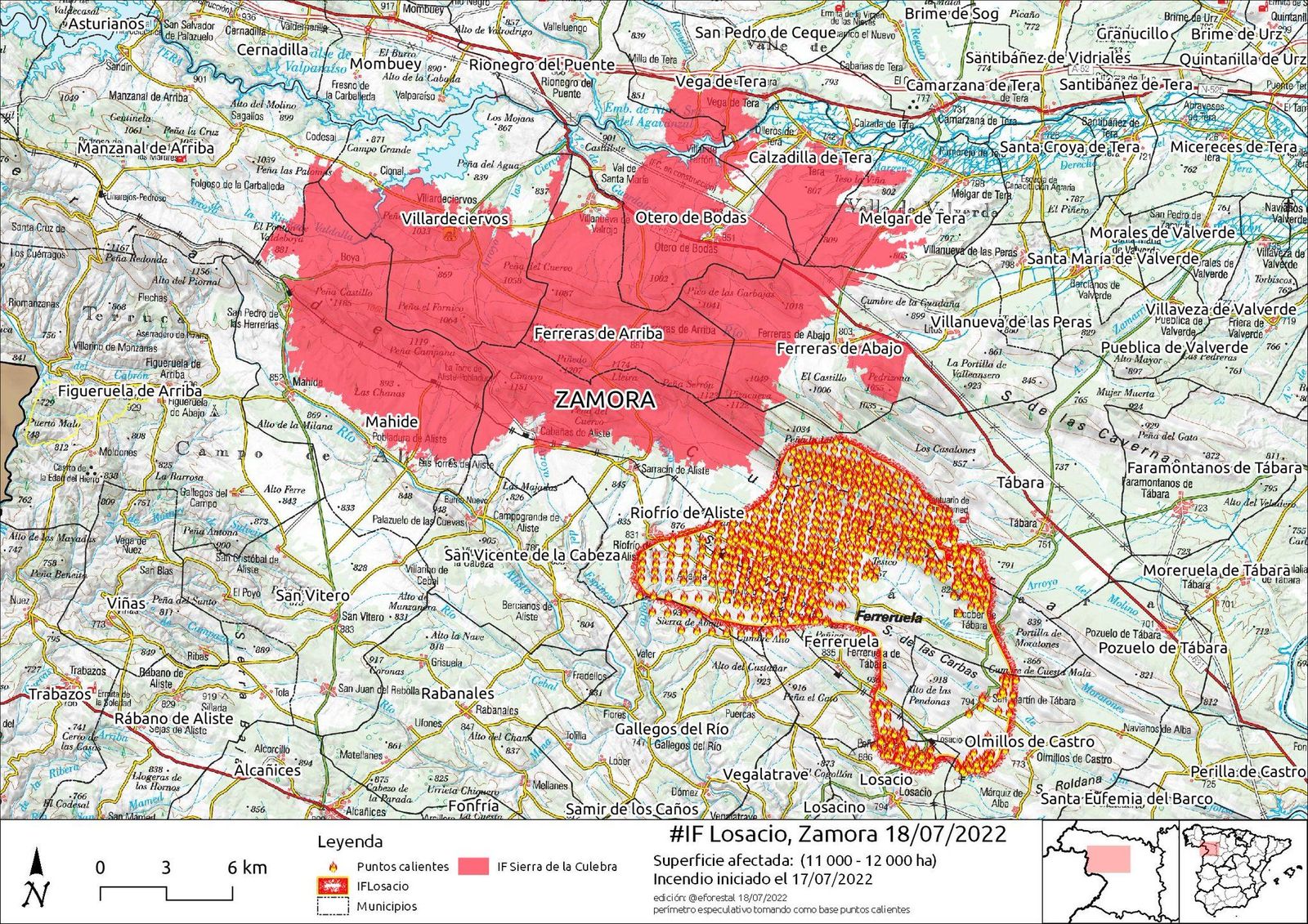 Imagen de la superficie afectada @eforestal