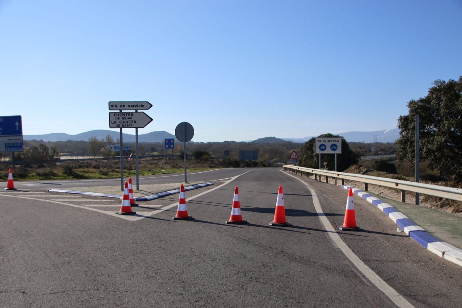 Situación de las carreteras por el corte de la A-66 y la N-630 entre Guijuelo y Béjar