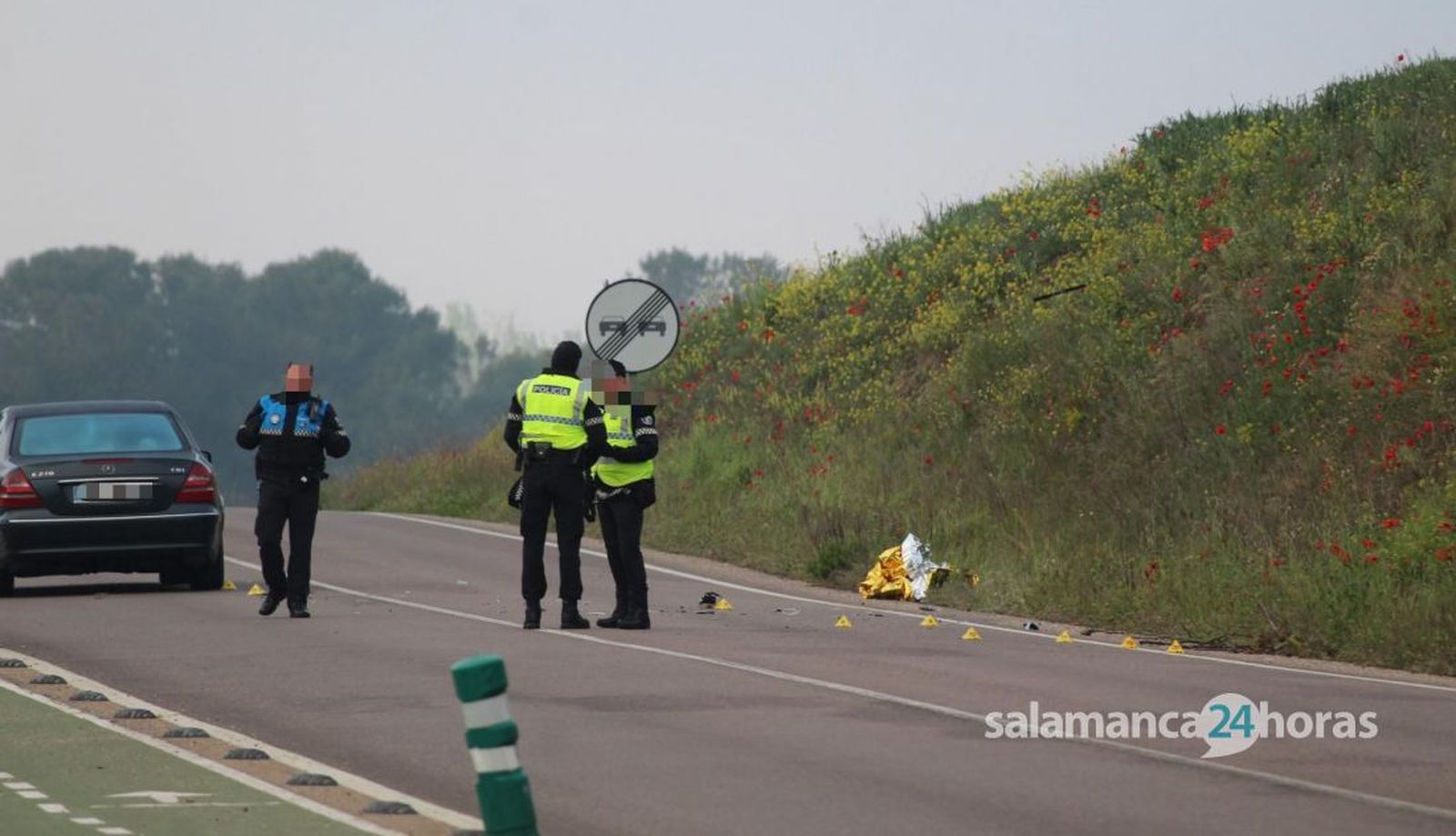 Atropello mortal en la carretera de Fuentesaúco, junto a la urbanización de las Bizarricas. S24h