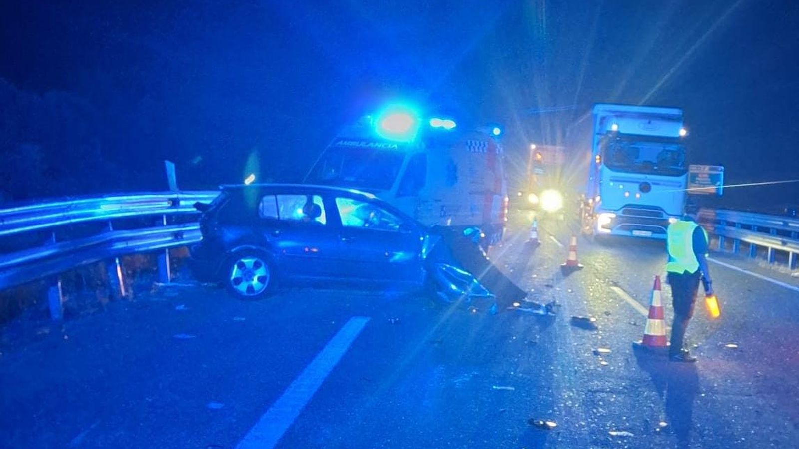 Accidente esta madrugada en la A-52 en Zamora
