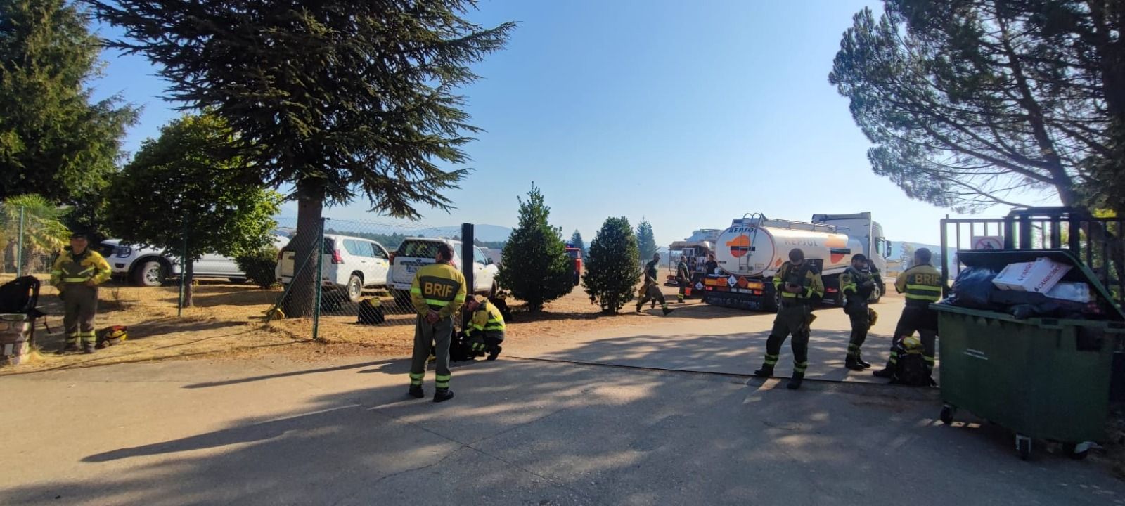 Una brigada en el incendio de Porto. ATBRIF
