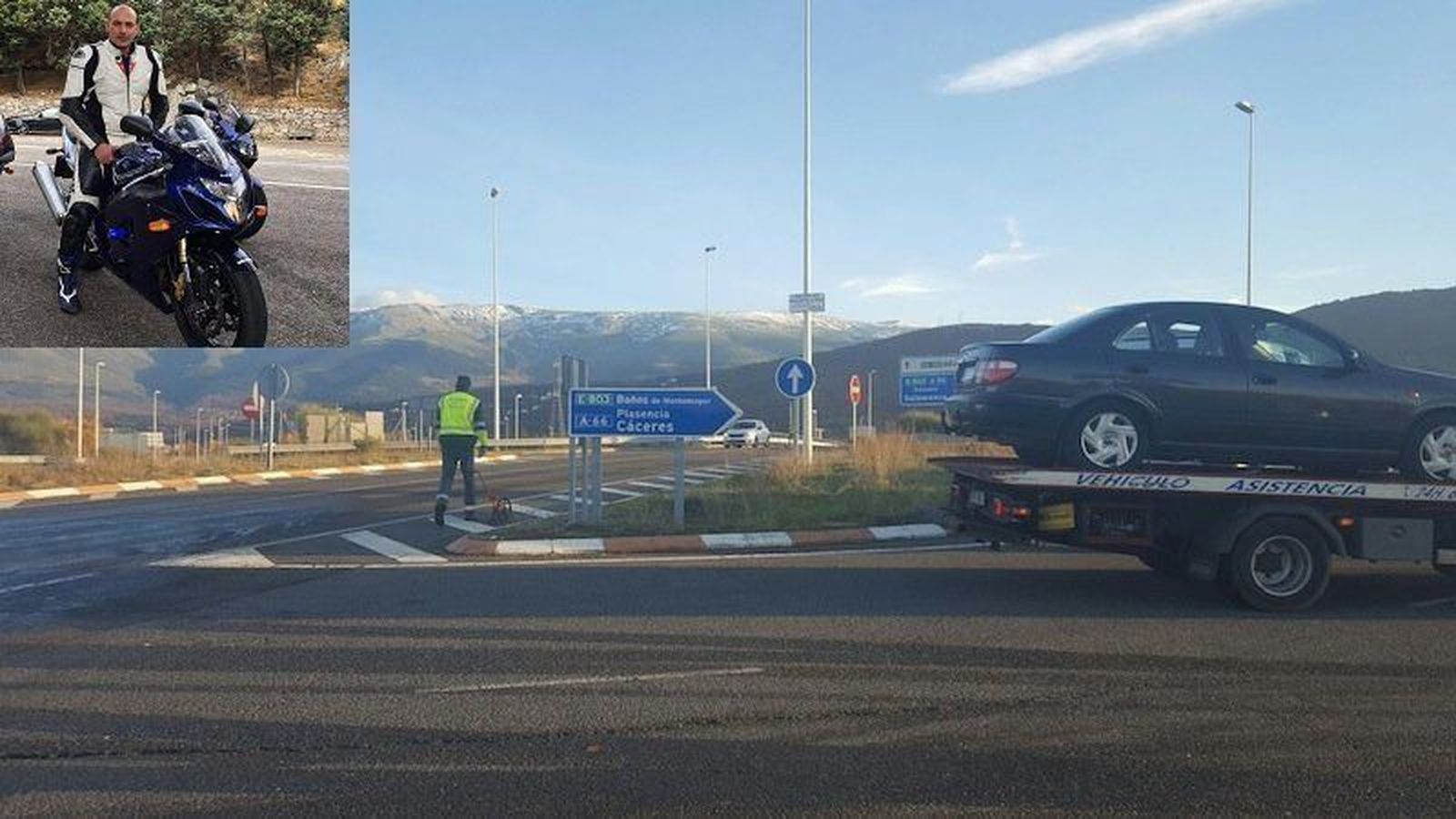 Fallece un motorista en Béjar tras colisionar brutalmente contra un coche