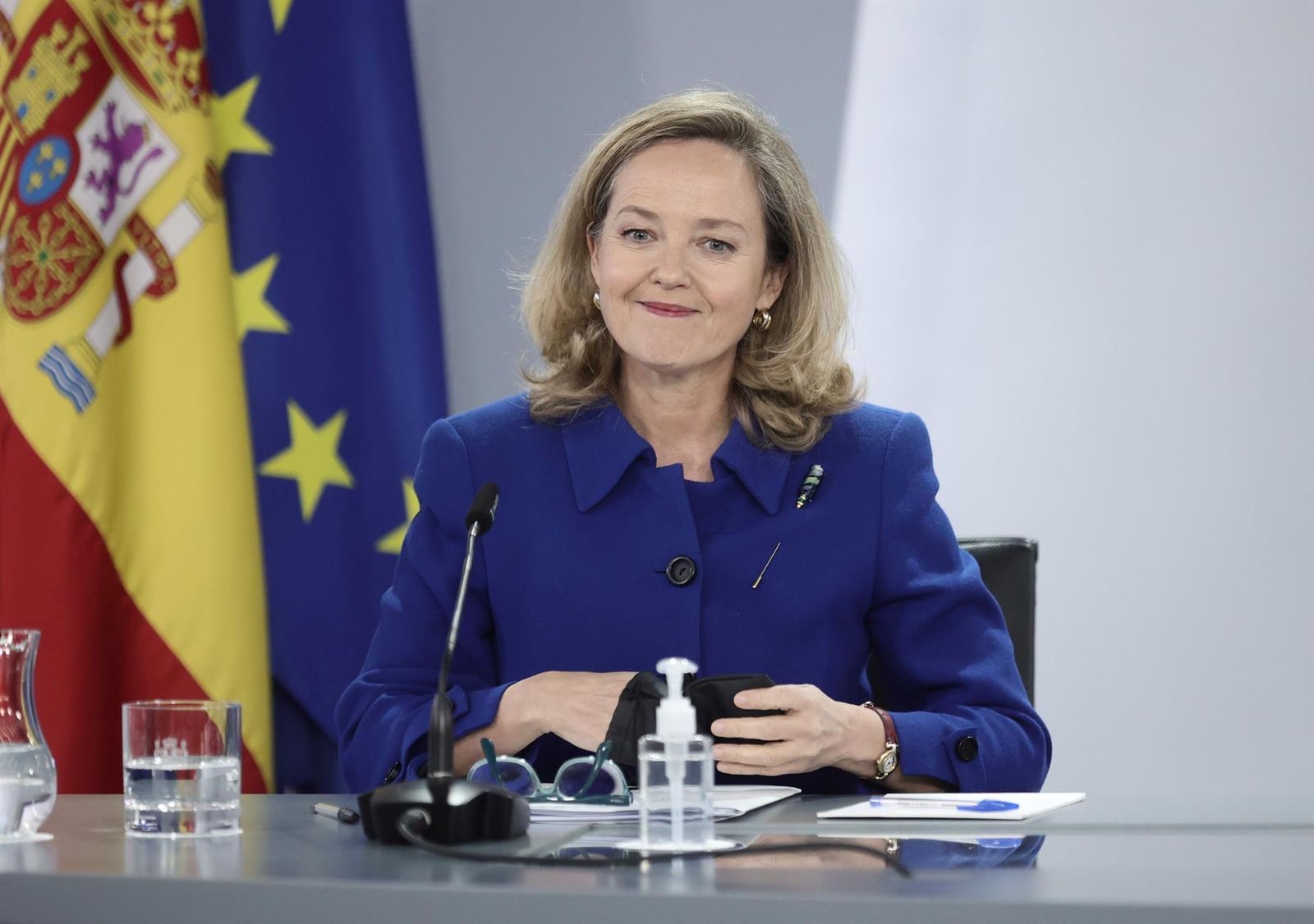 La vicepresidenta primera y ministra de Asuntos Económicos y Transformación Digital, Nadia Calviño. Foto EP.