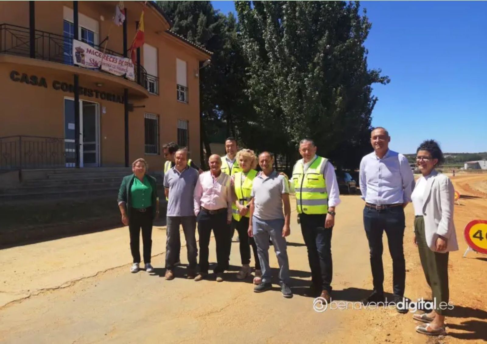 Visita institucional a las obras entre Micereces y Abraveses. FOTO: Benavente Digital