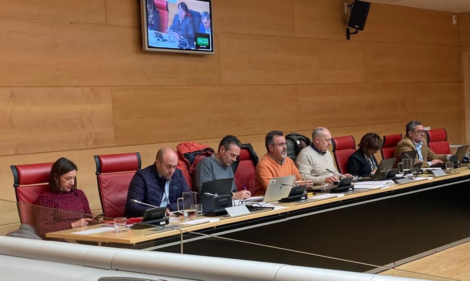 José Ignacio Martín Benito en el centro de la imagen durante la Comisión de Movilidad y Transformación Digital