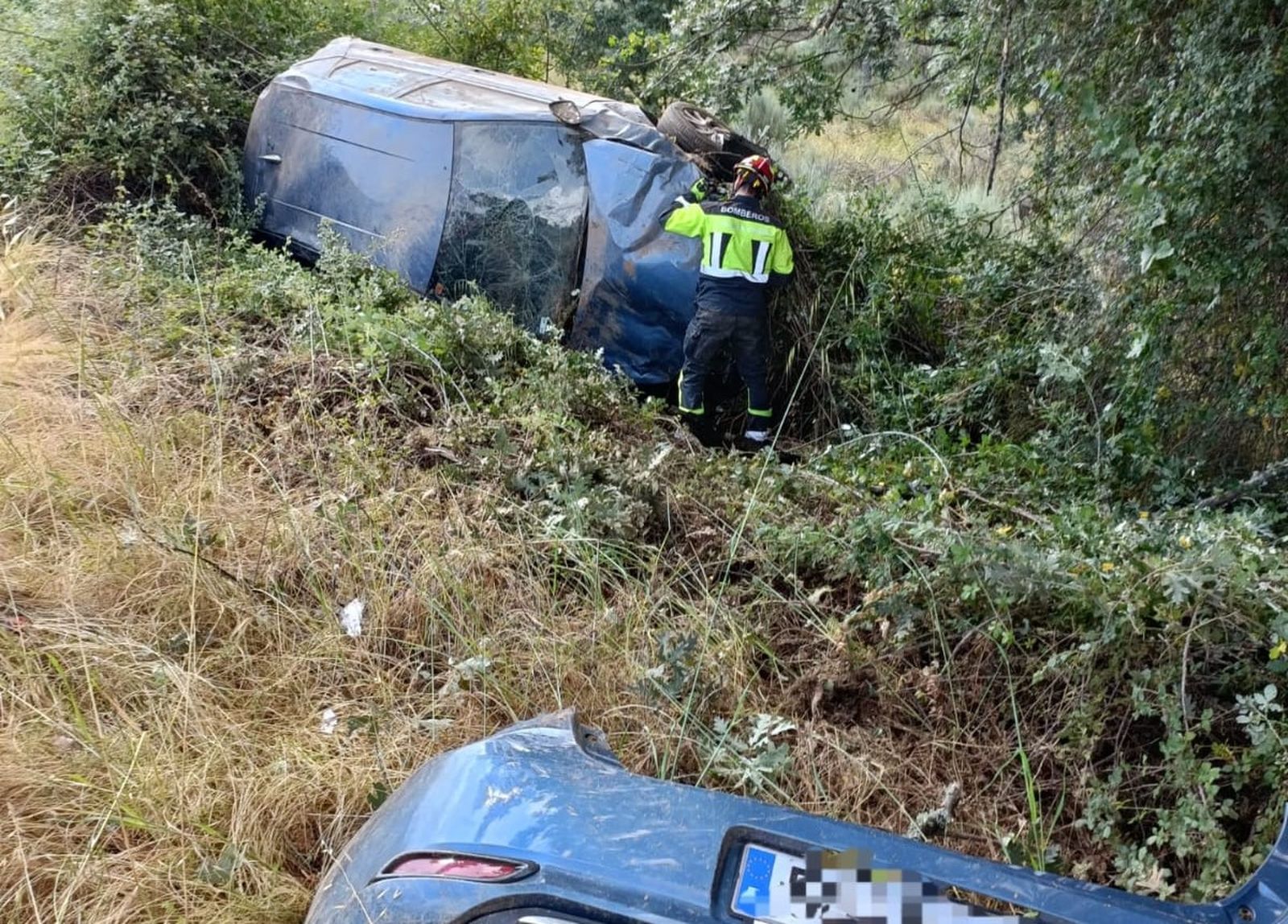 Imagen del accidente en la A-52