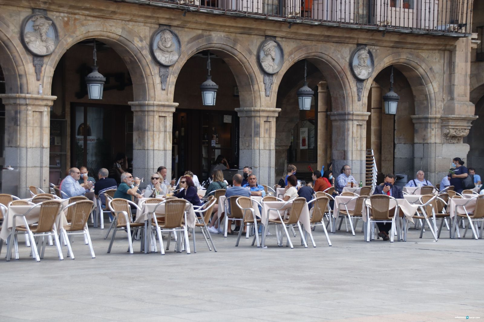 Terrazas en la Plaza Mayor de Salamanca