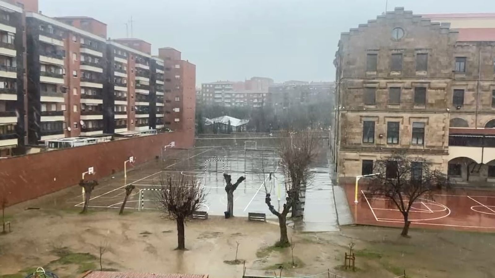Nieve en Salamanca capital