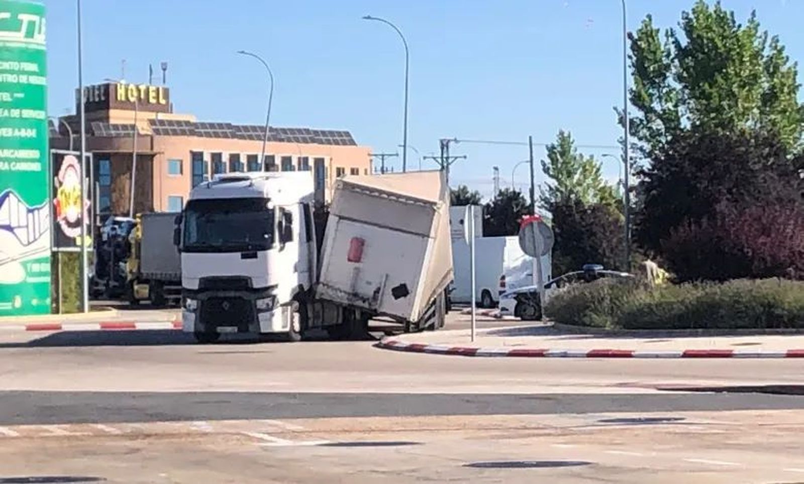 Accidente ocurrido esta mañana en Benavente. Benavente Digital