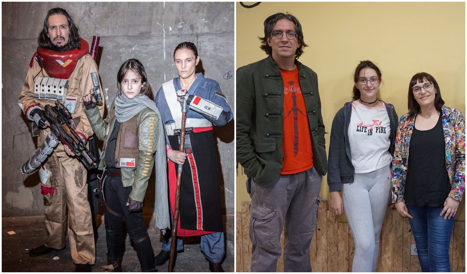 Collage cosplay familia