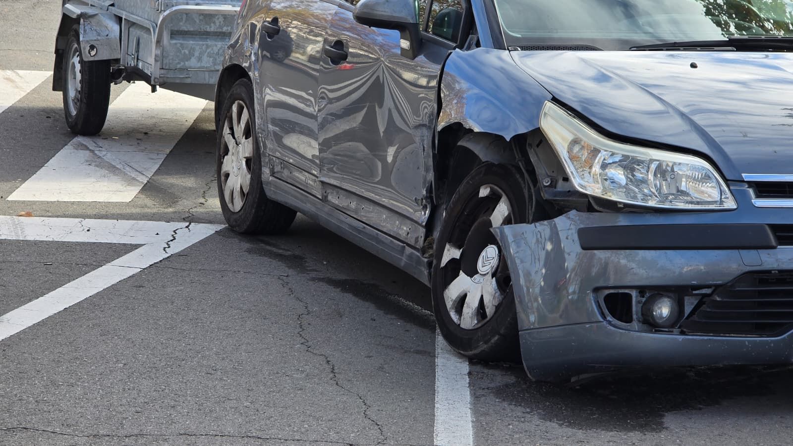 Accidente en la calle Hermanas Fidalgo Morales