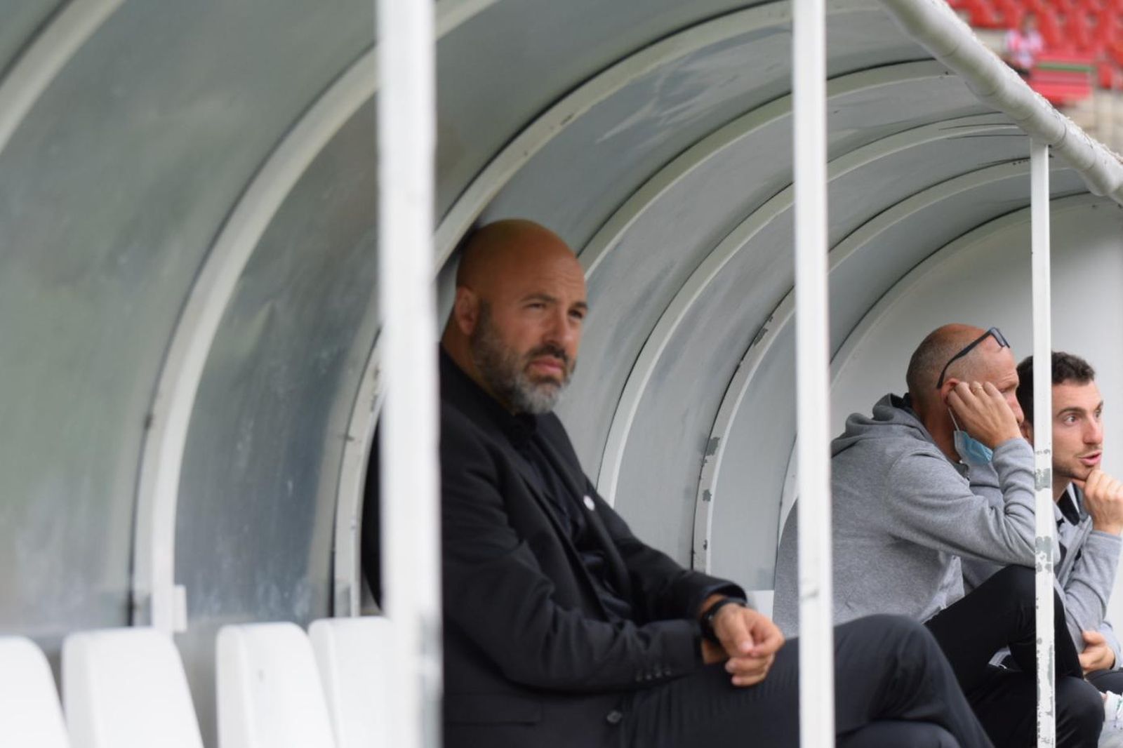 Movilla antes del partido