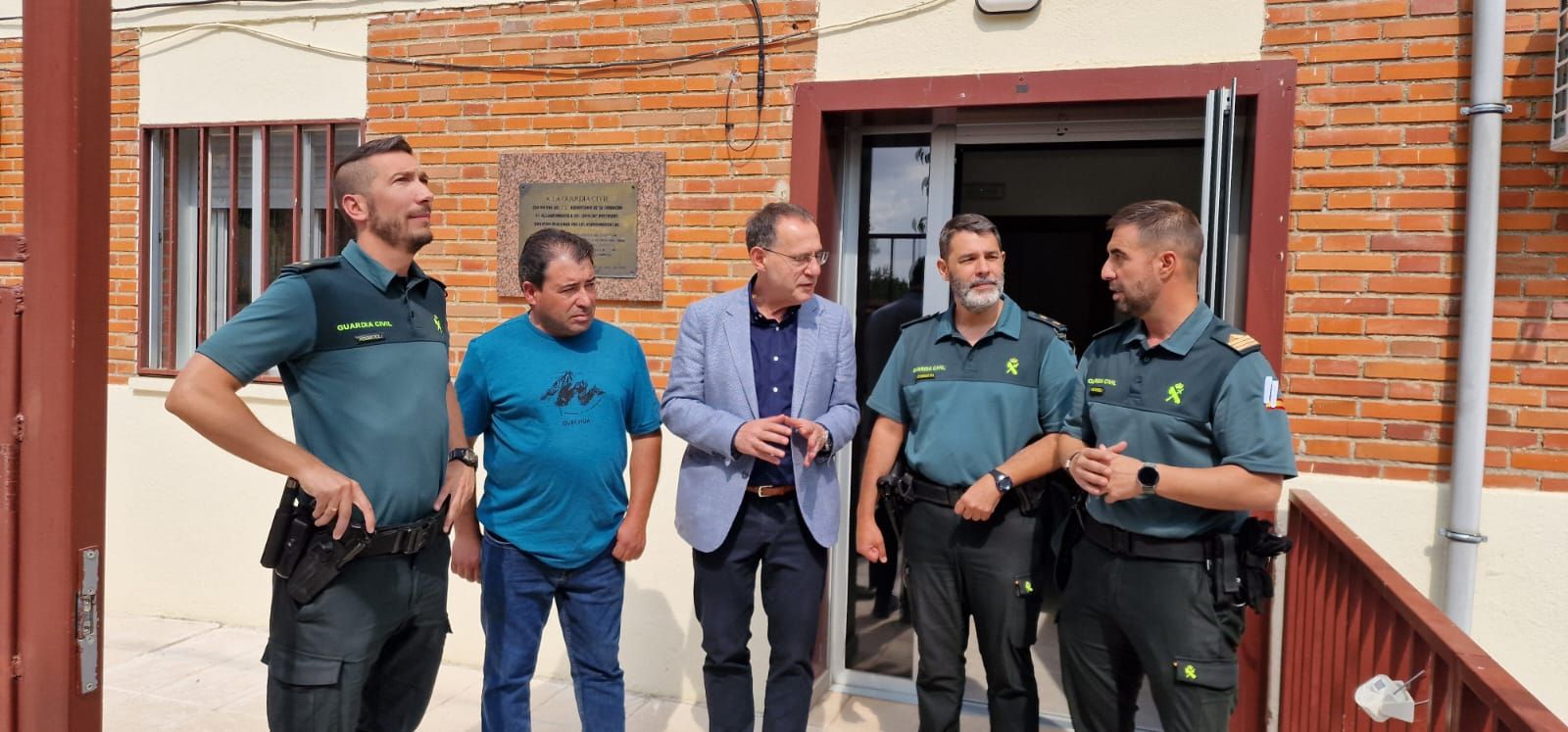 Ángel Blanco en el cuartel de la Guardia Civil de Corrales