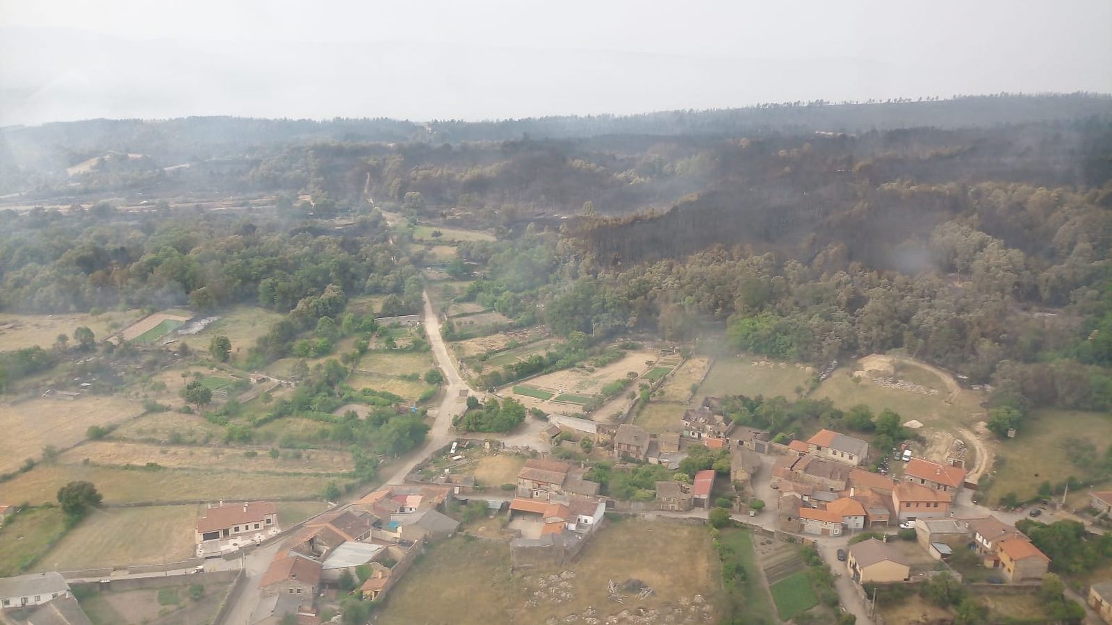 Villardeciervos tras el incendio