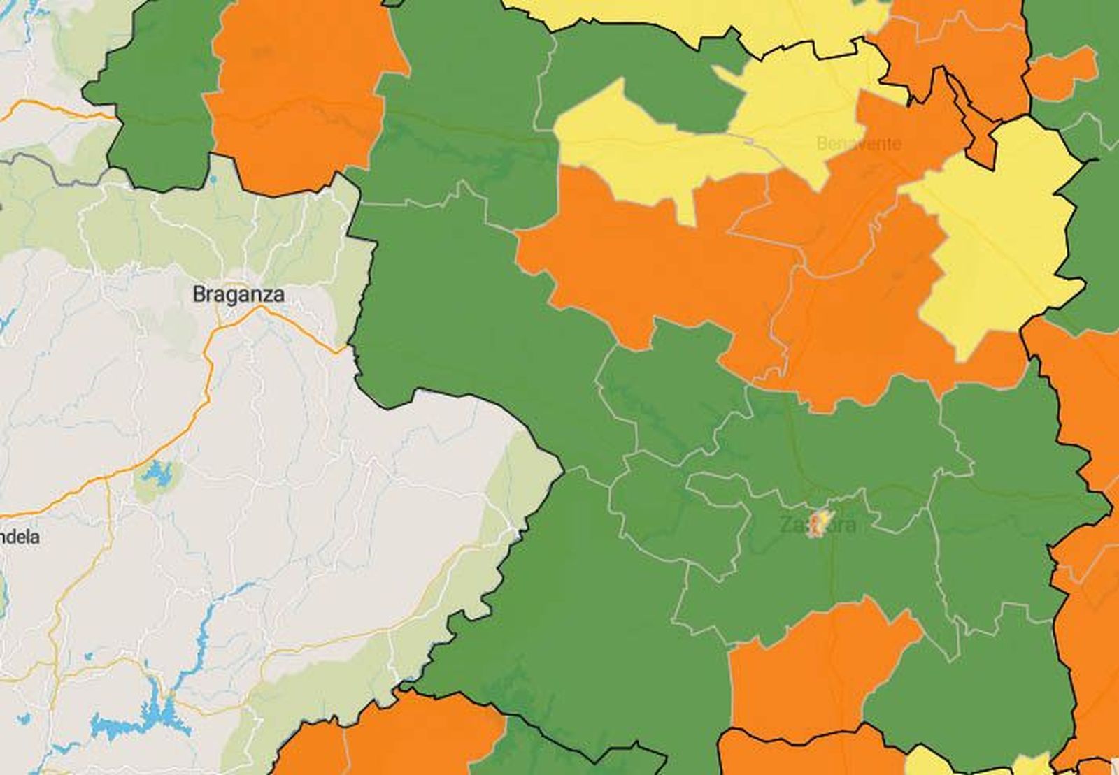 Mapa del coronavirus en Zamora: aumentan a siete las zonas en el temido naranja e incrementan los contagios en cuatro territorios