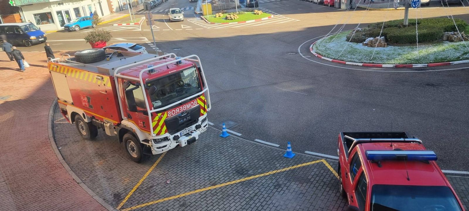 Bomberos en Benavente. Archivo