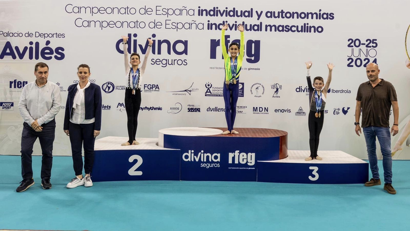 Jorge Barrio con el bronce en el Campeonato Nacional Individual Masculino. Foto: Federación Española de Gimnasia.