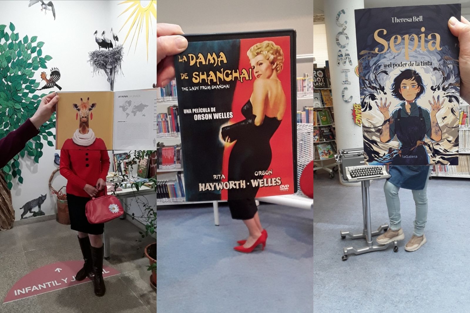 Algunos ejemplos del book face de la Biblioteca Pública de Zamora