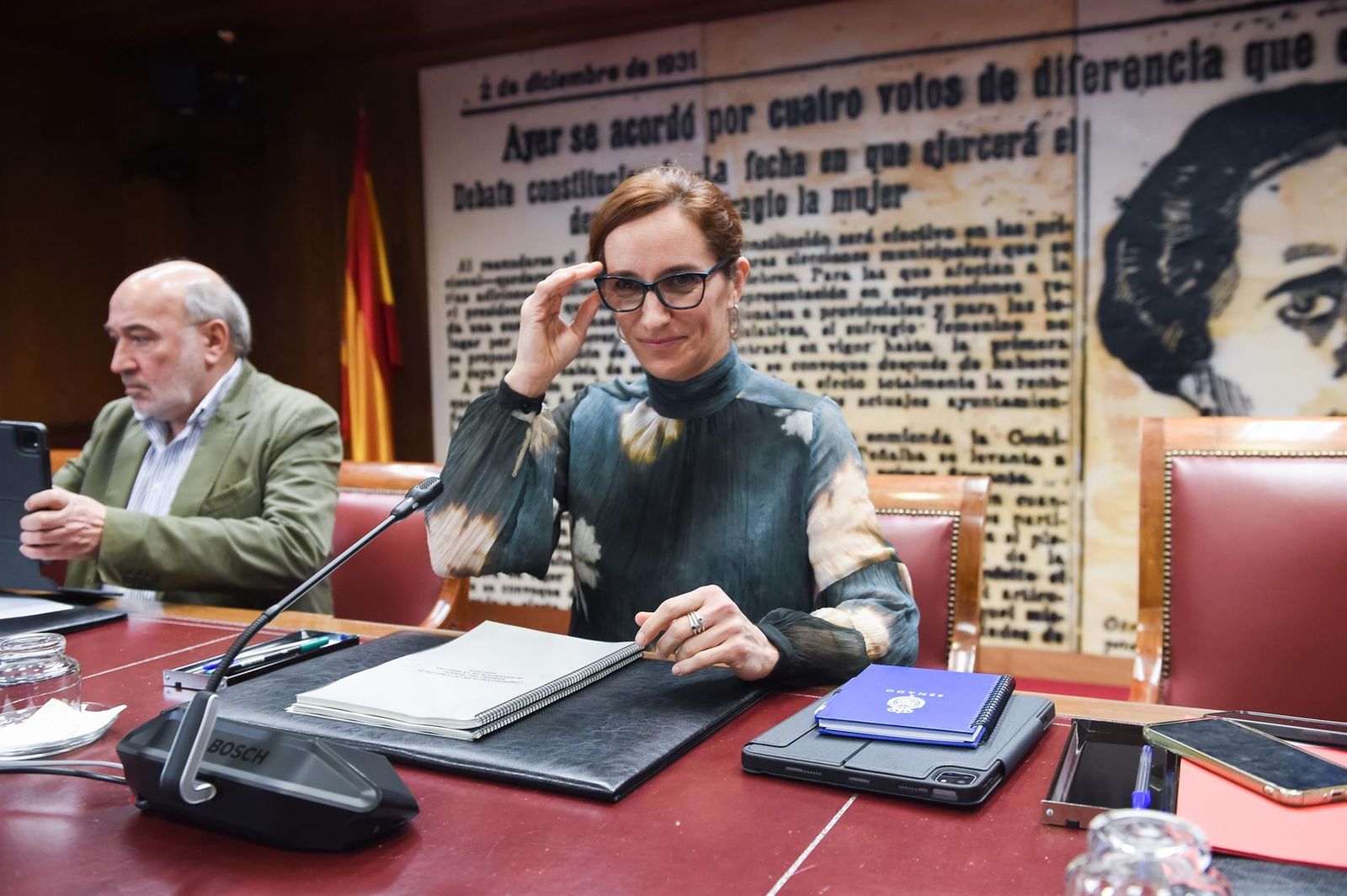 La ministra de Sanidad, Mónica García, comparece durante una Comisión de Sanidad, en el Senado, a 14 de marzo de 2024, en Madrid. EP