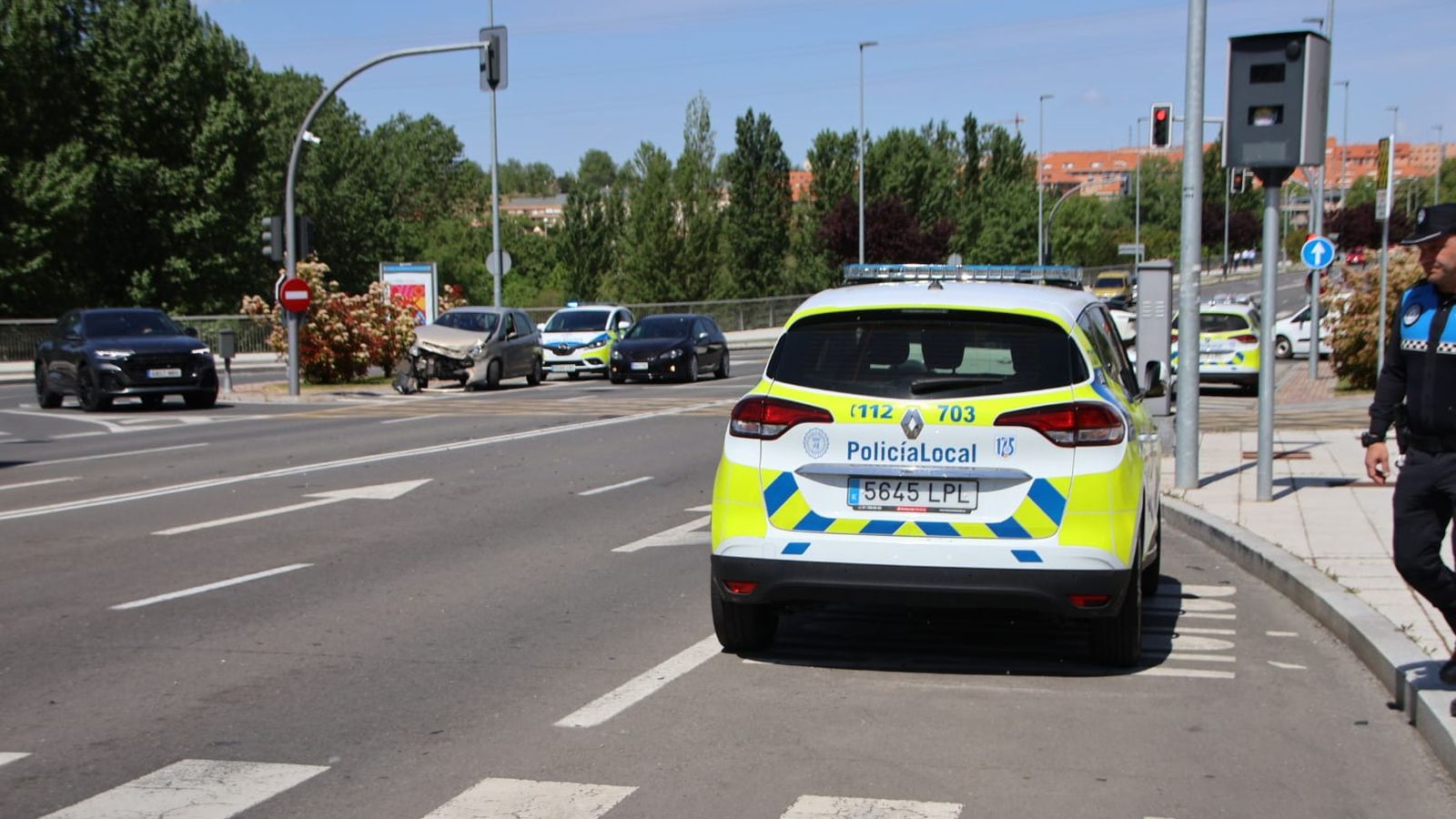 Accidente en el paseo de la Transición