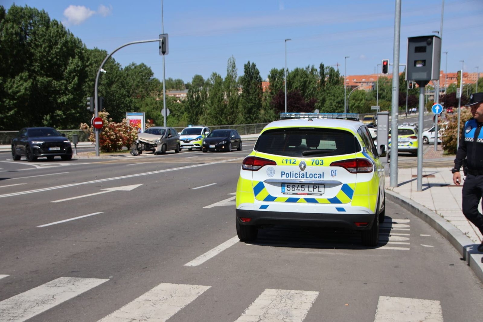 Accidente en el paseo de la Transición