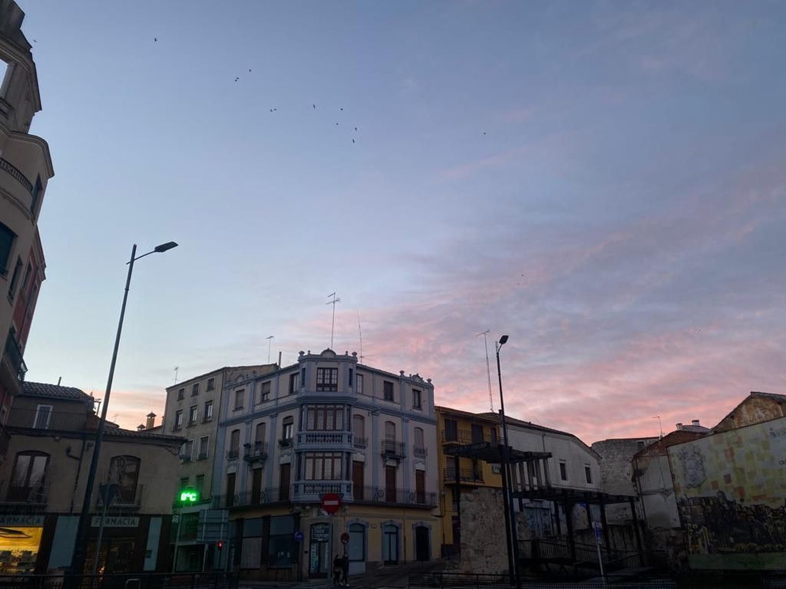 El cielo prácticamente despejado en Zamora a primera hora de la mañana