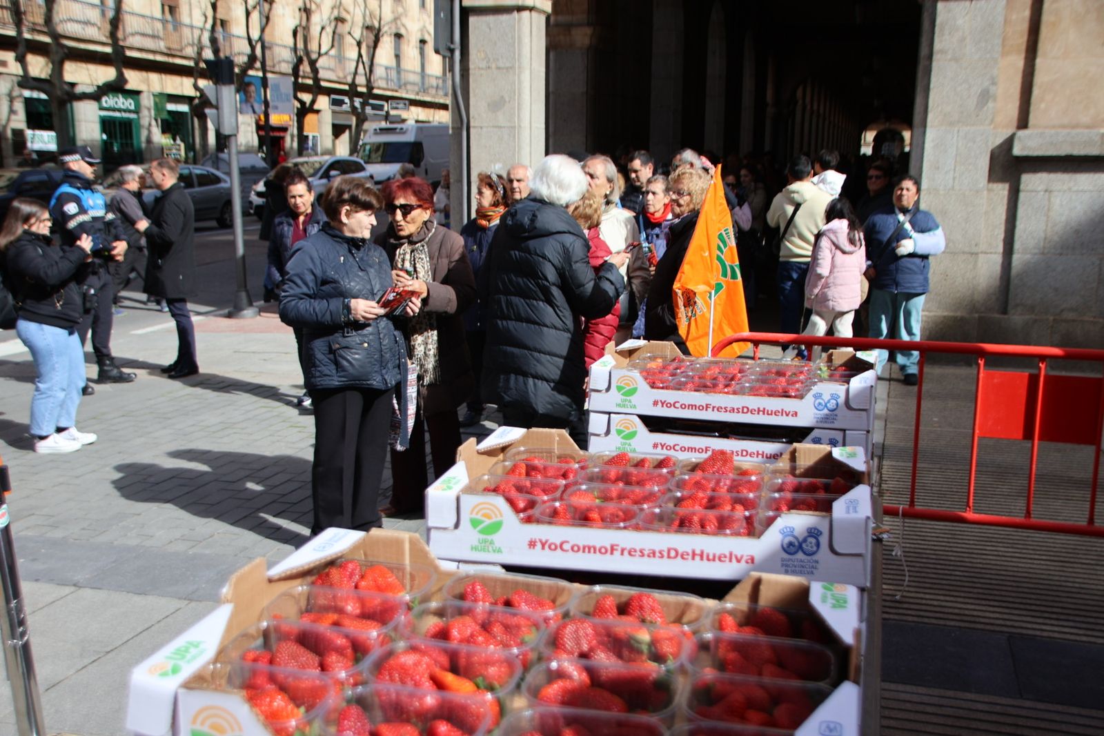 UPA reparte 700 tarrinas de fresas