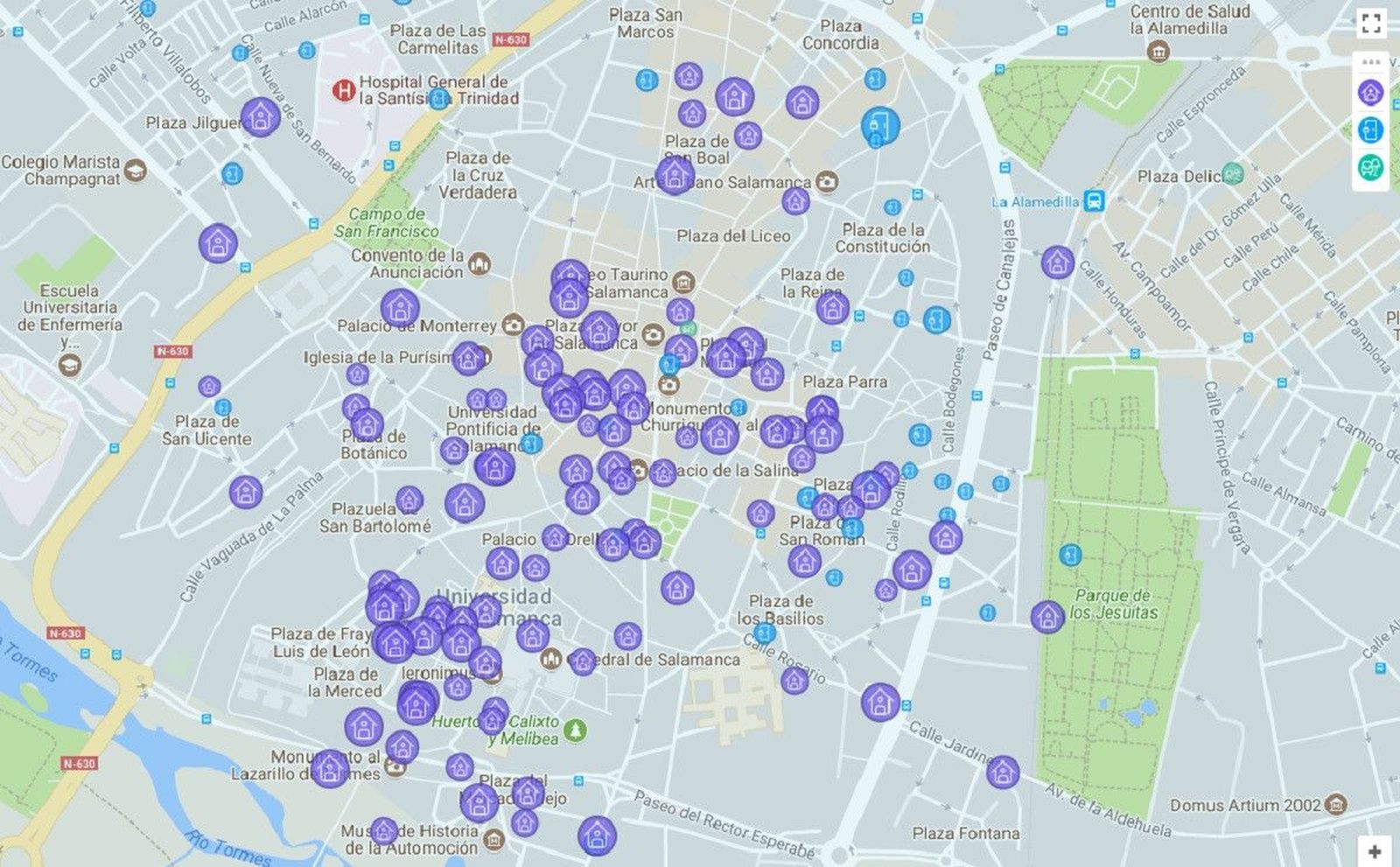 MAPA AIRBNB