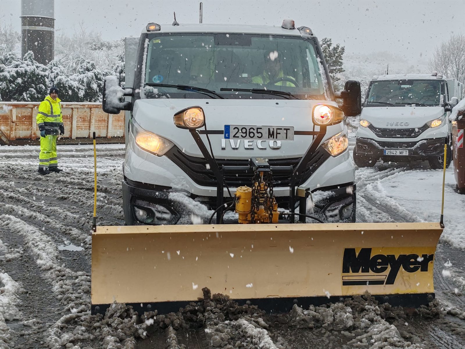 Dispositivo para actuar frente a la nieve del Ayuntamiento de Salamanca
