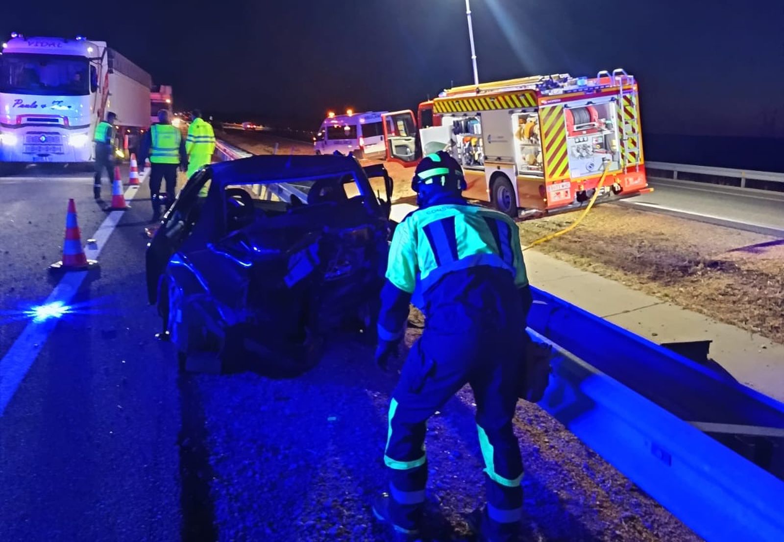 Accidente en la autovía A-66 en Cubillos