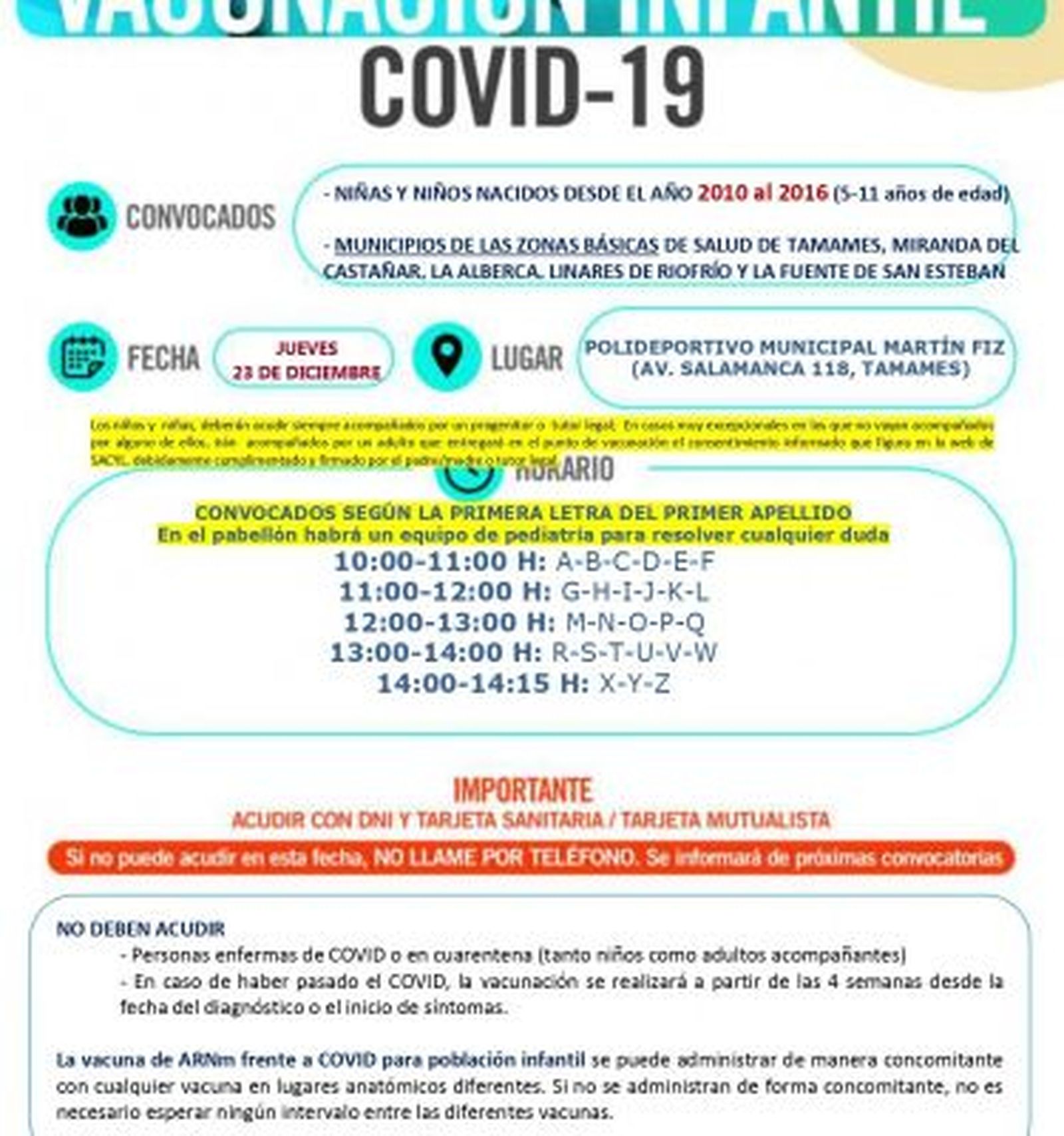 TAMAMES MIRANDA LINARES LA ALBERCA LA FUENTE 23 DICIEMBRE 2010 2016 1ª Pfizer 