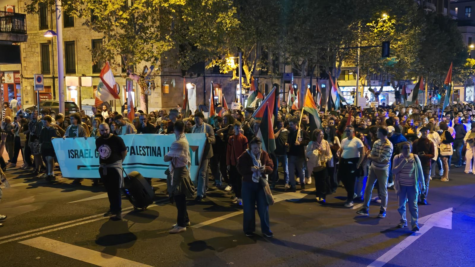 Una nueva concentración por Palestina toma las calles de Salamanca a última hora de la tarde de este 15 de octubre