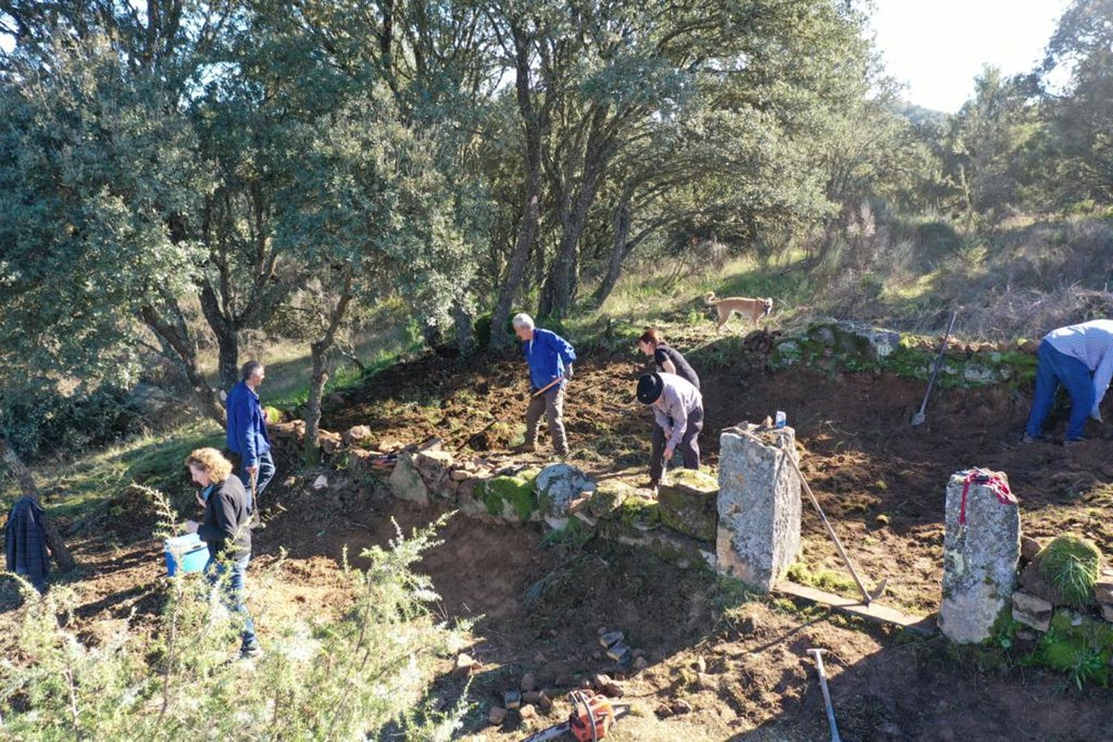 Limpieza de la fosa de Fregeneda